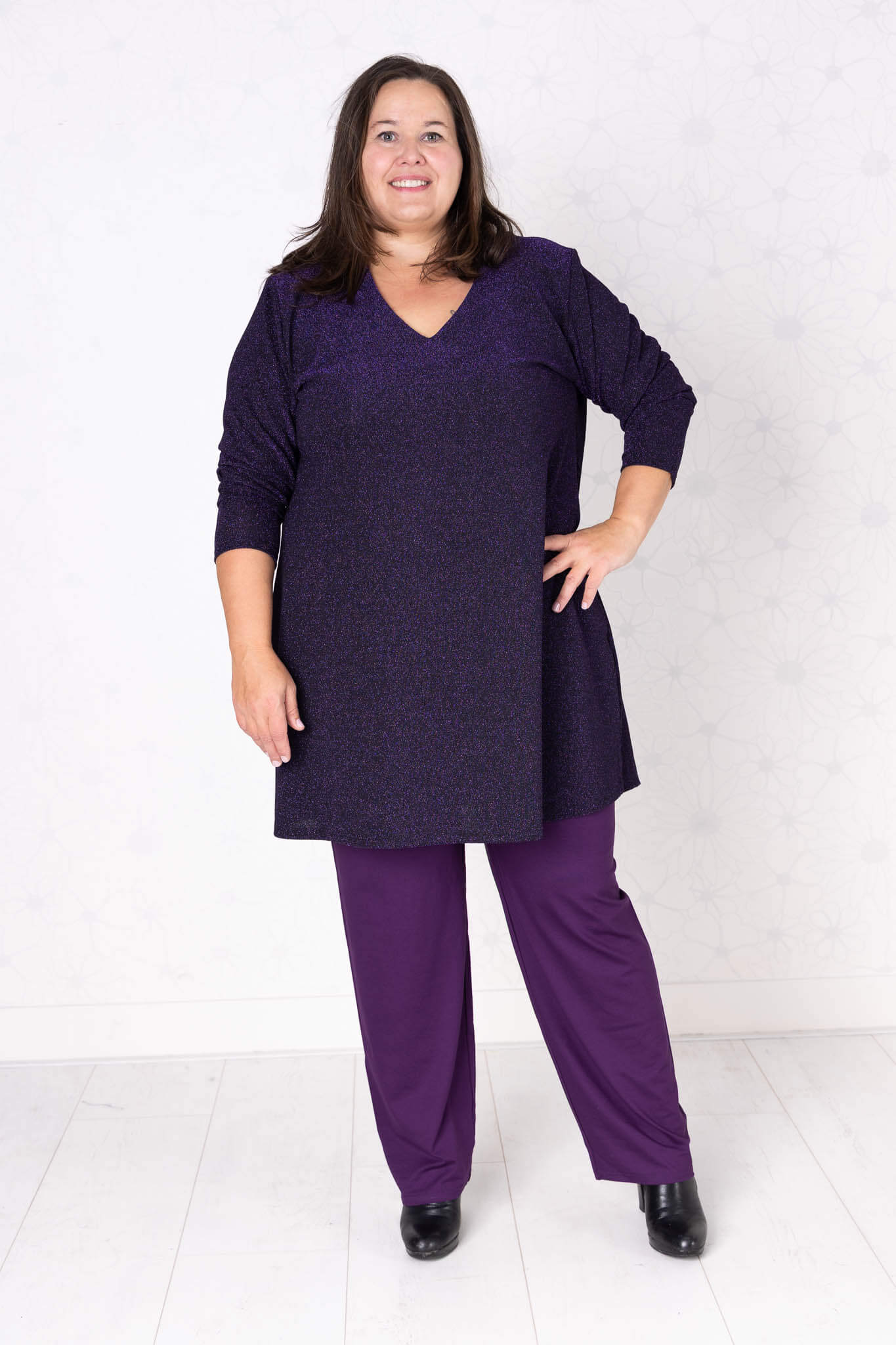 Top Erna Luna Sparkle | Feestelijke glans & comfort |vier kleuren | 90 cm