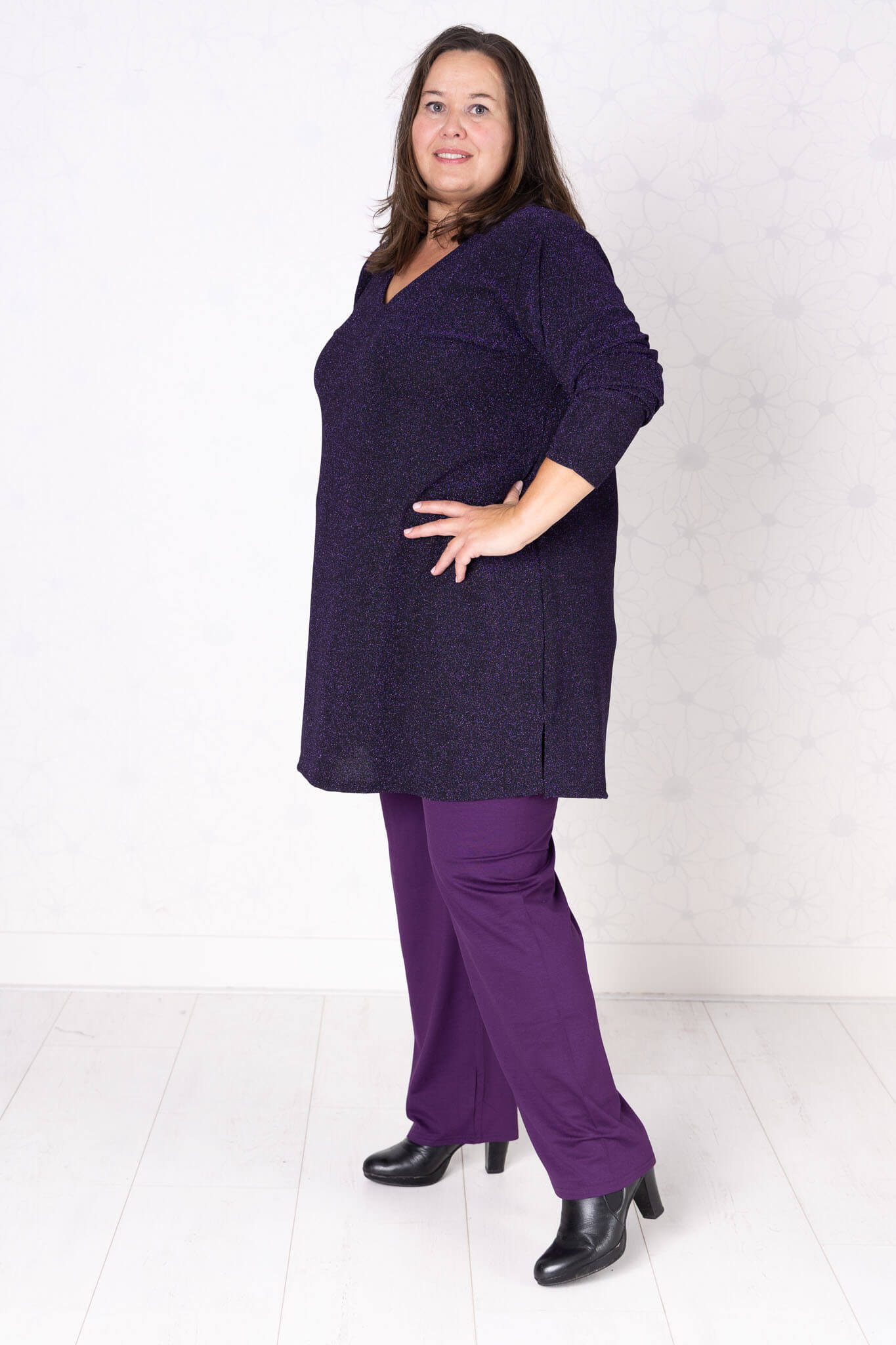 Top Erna Luna Sparkle | Feestelijke glans & comfort |vier kleuren | 90 cm