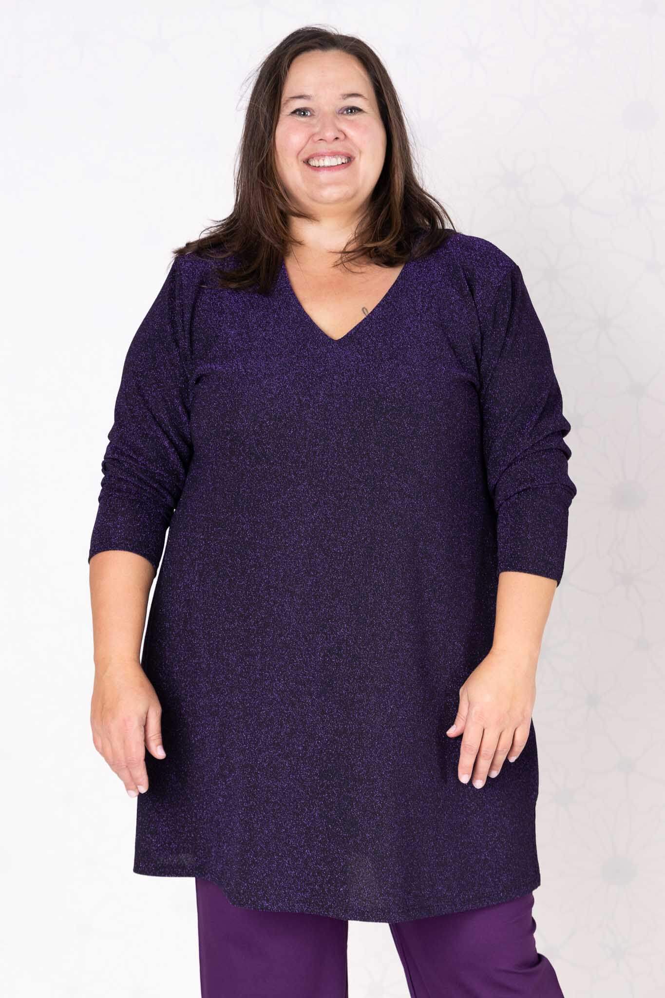 Top Erna Luna Sparkle | Feestelijke glans & comfort |vier kleuren | 90 cm