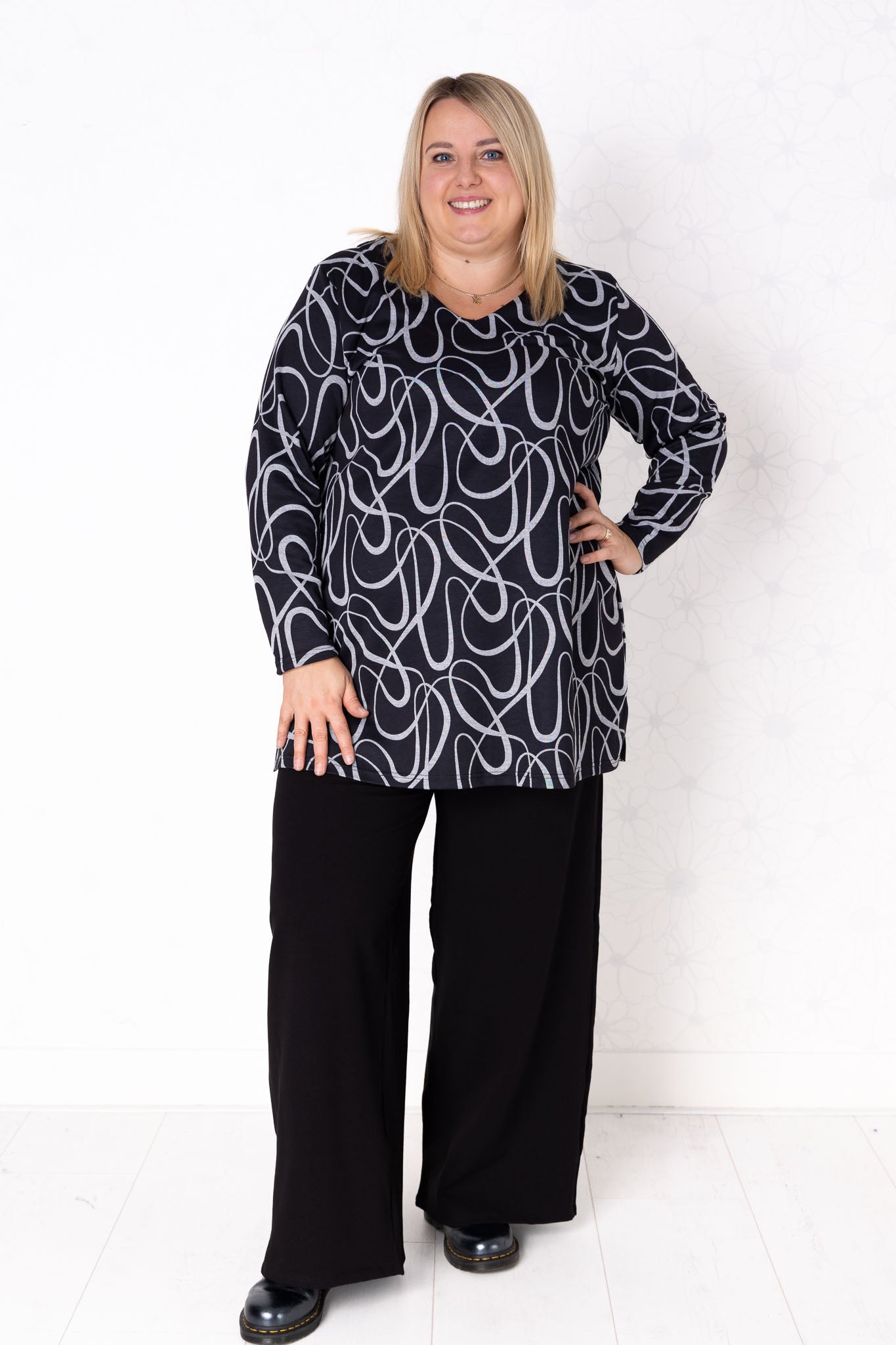 Wijde broek Suzette | met zakken | katoen | twee lengtes 68-75cm