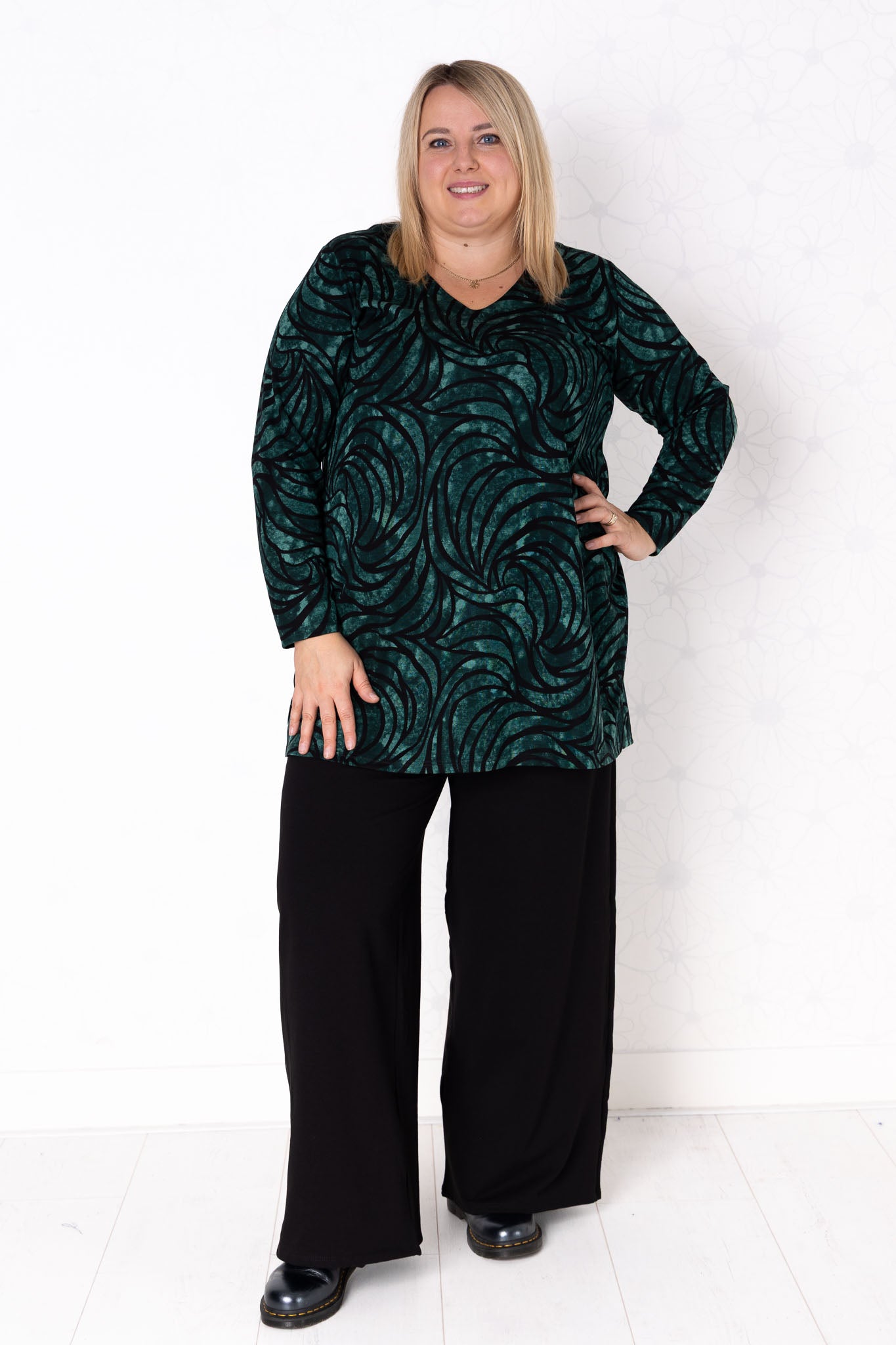 Wijde broek Suzette | met zakken | katoen | twee lengtes 68-75cm