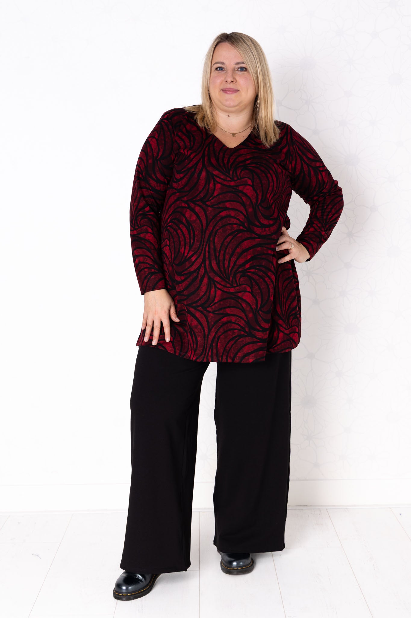 Wijde broek Suzette | met zakken | katoen | twee lengtes 68-75cm