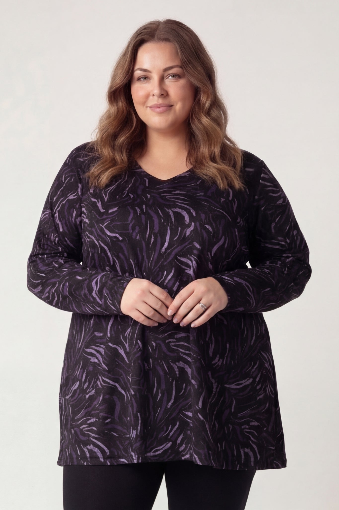 Top Erna | Purple Whisper | Modal | 90 cm