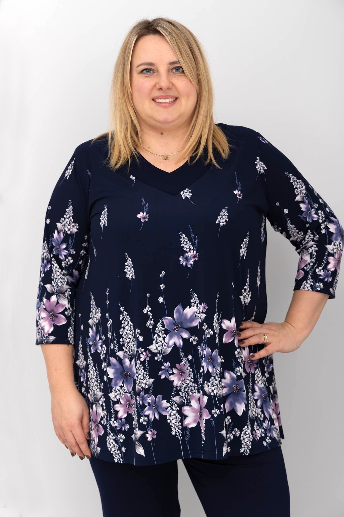 Top Hollandia lupine bloemen, travel stof, lengte 82 cm