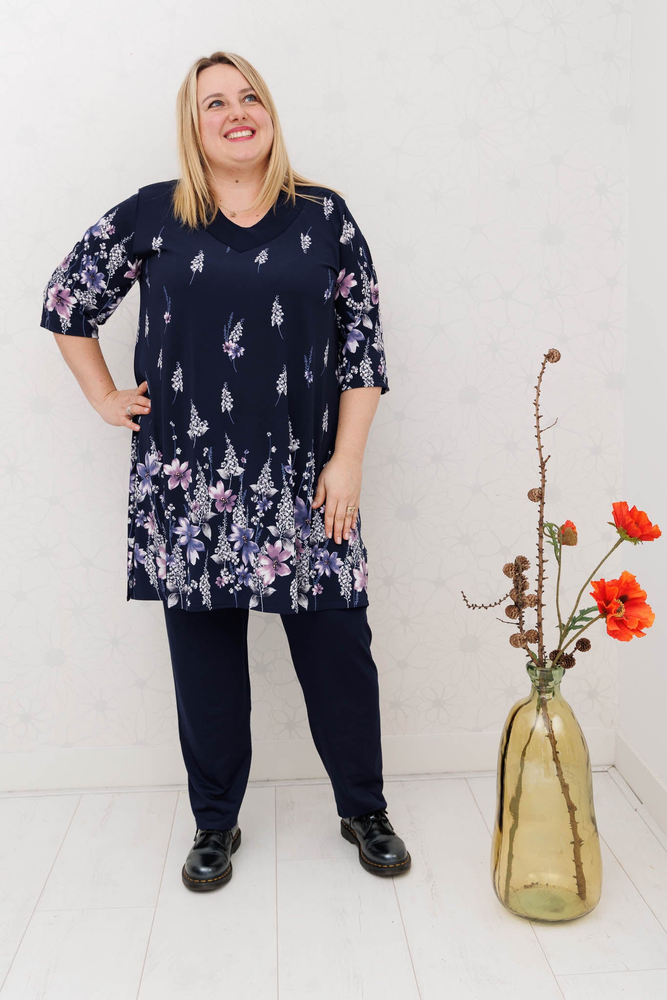 Top Hollandia lupine bloemen, travel stof, lengte 100 cm