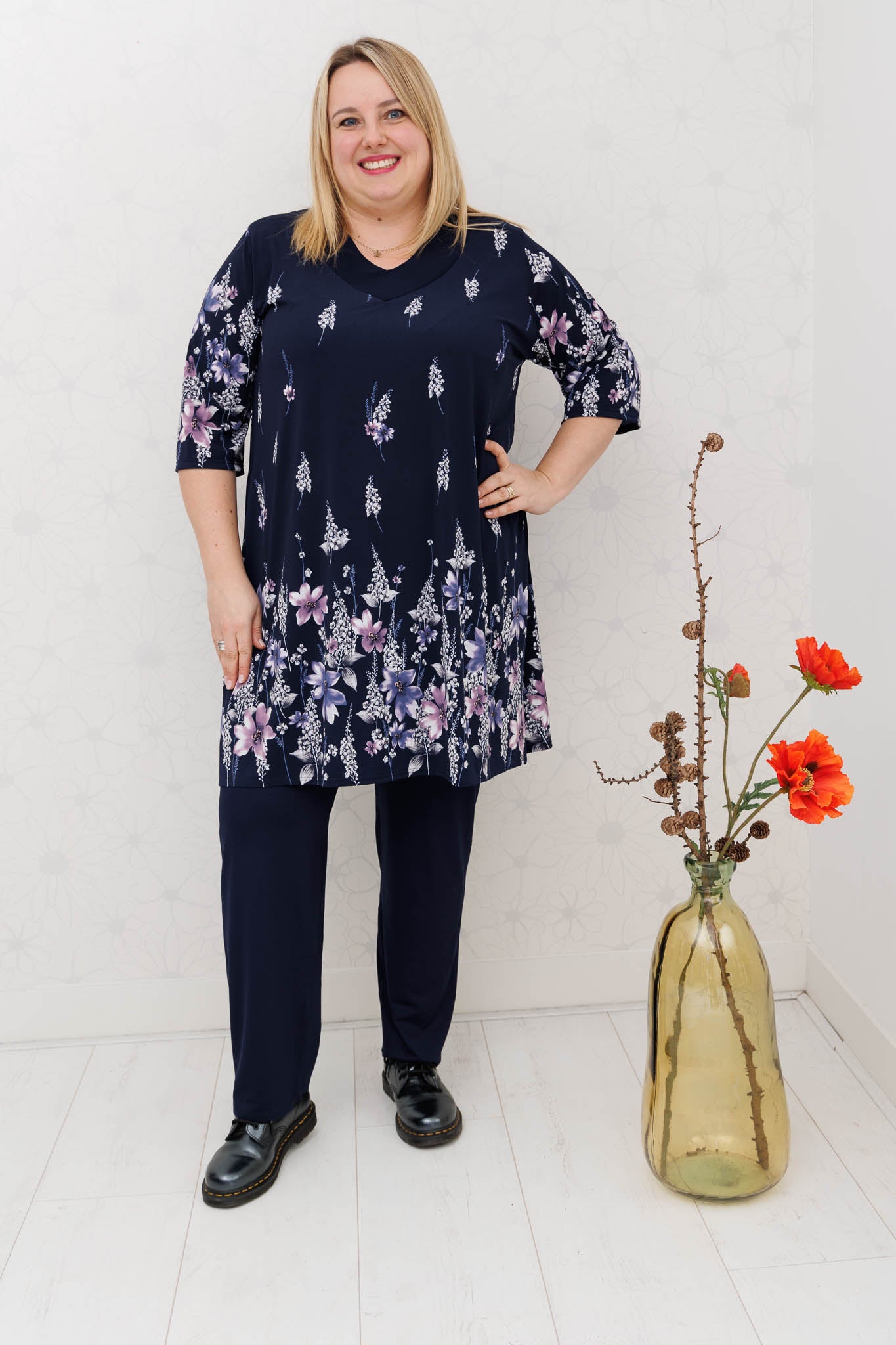 Top Hollandia lupine bloemen, travel stof, lengte 100 cm