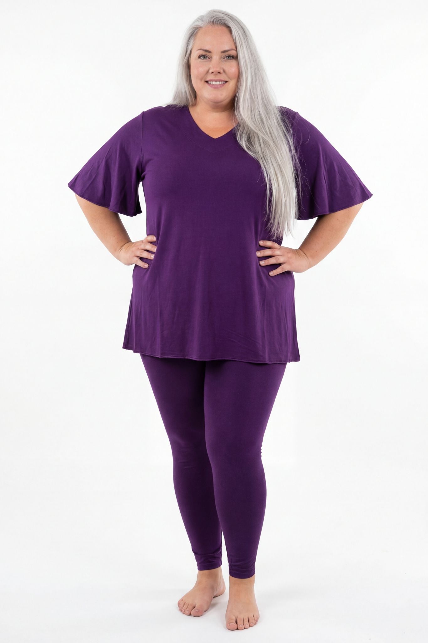 Top Karin 90cm | A-lijn | Viscose | Vlindermouw