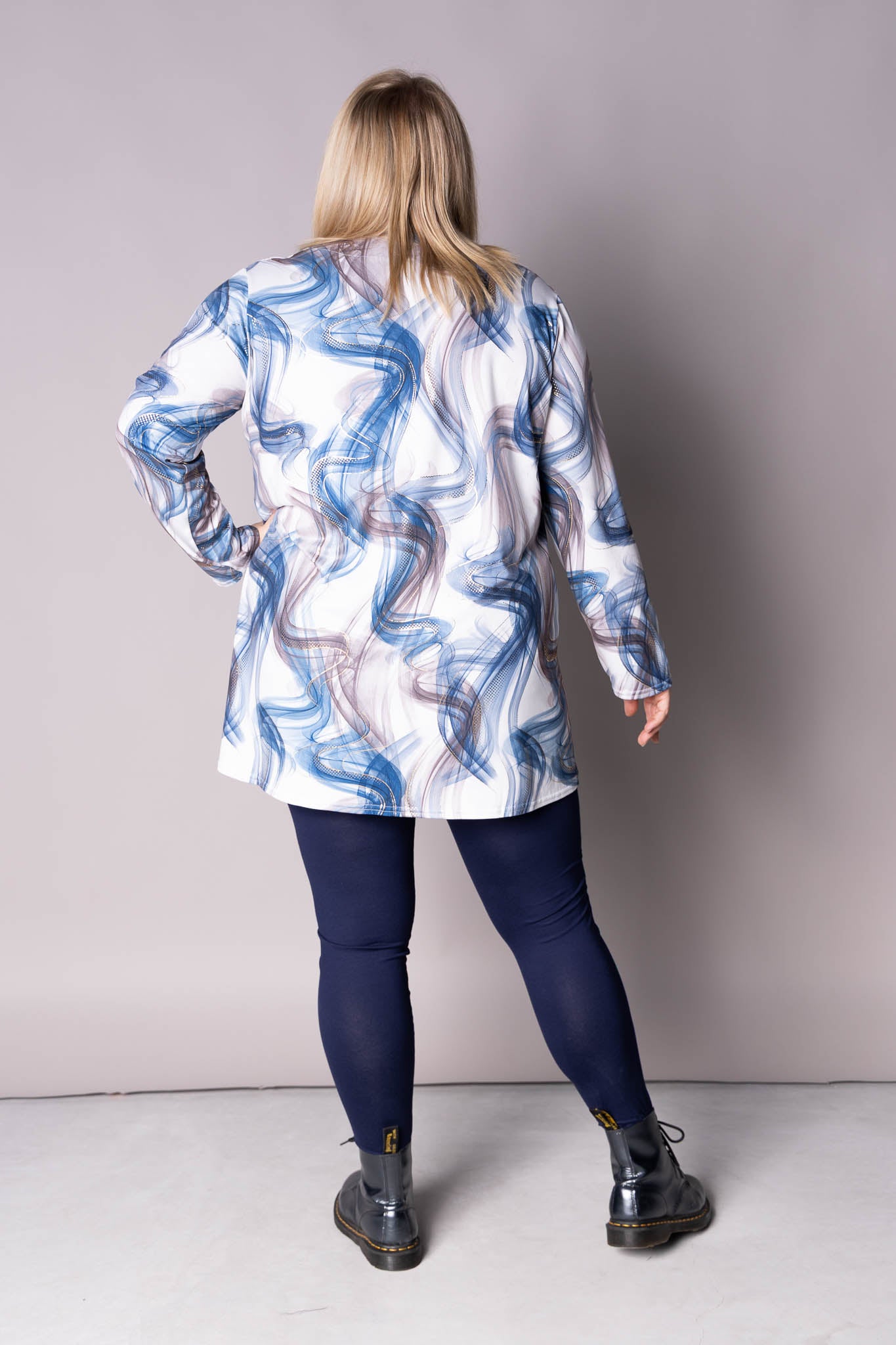 Top Vera | Blauwe Bries | Kimo | A-lijn | Lange mouw | 90cm