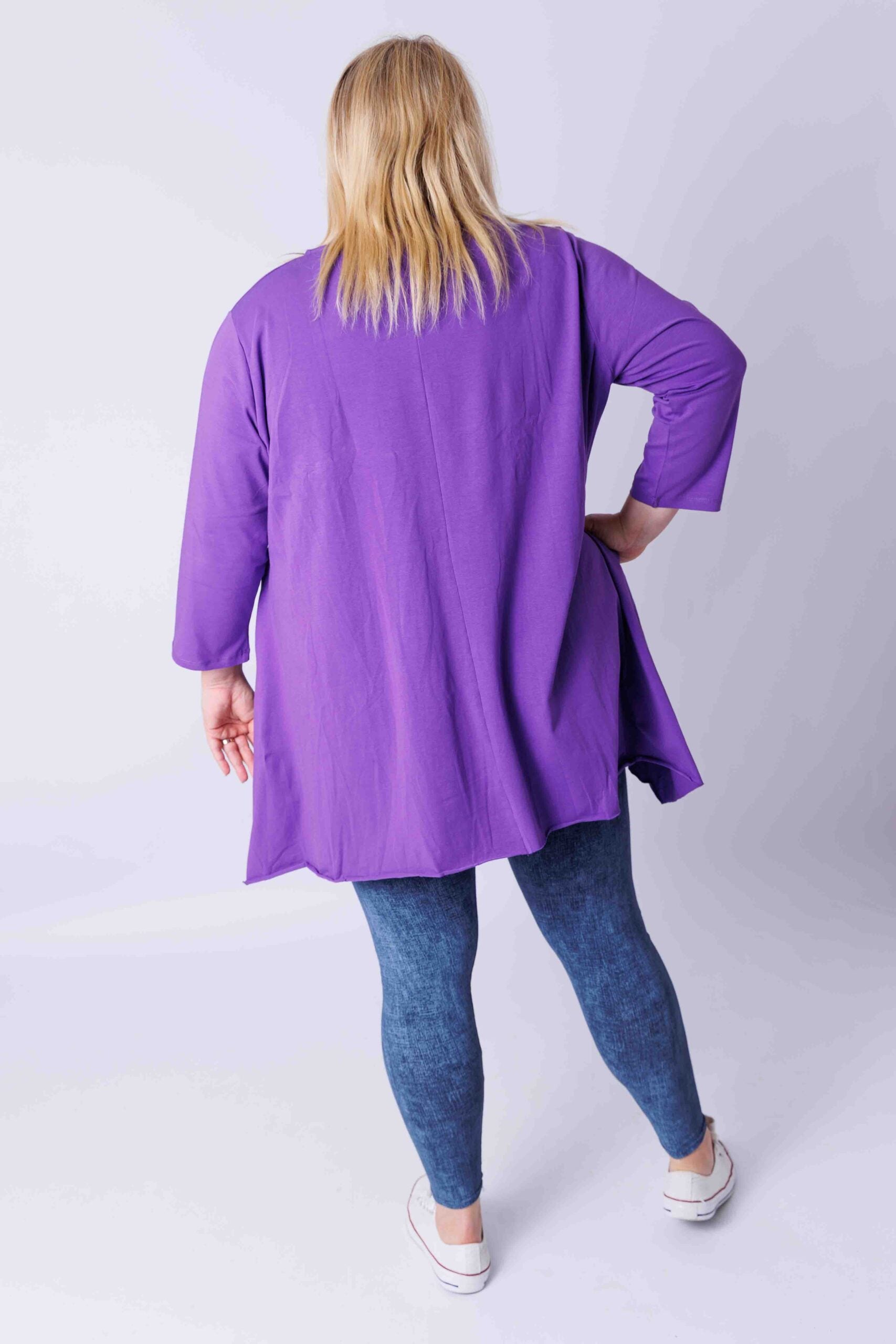 Top  heel wijd met splitjes katoen 80-85 cm
