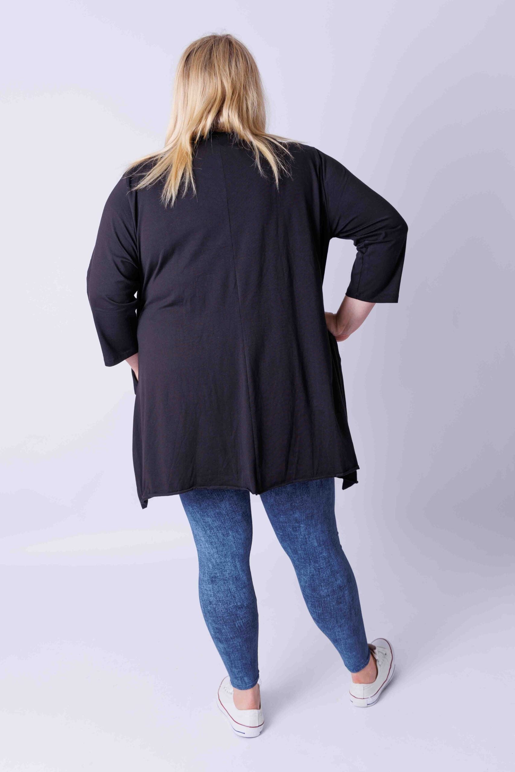 Top  heel wijd met splitjes katoen 80-85 cm