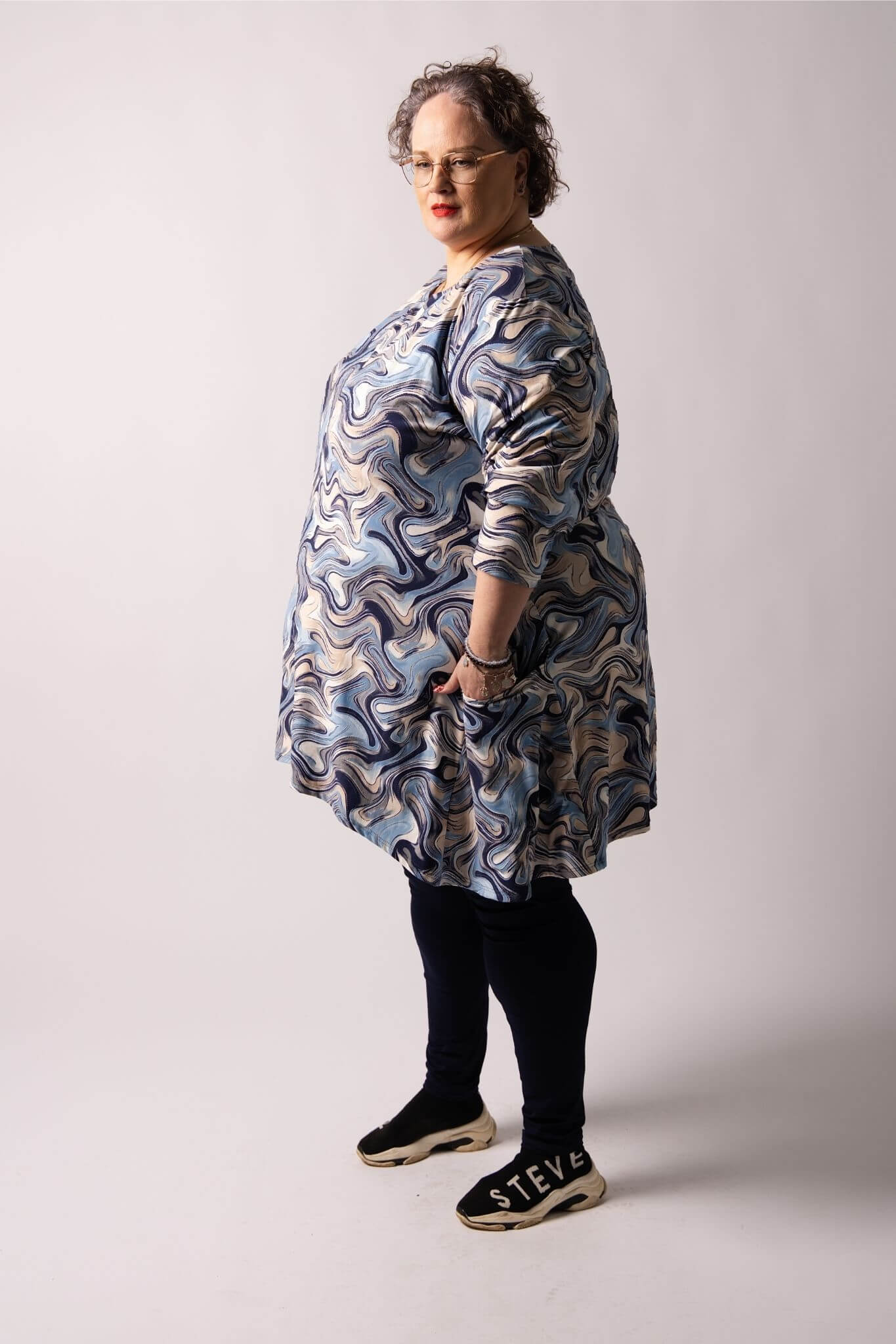 Top Bozenka |Blue Flow| KIMO stof| 85-95 cm