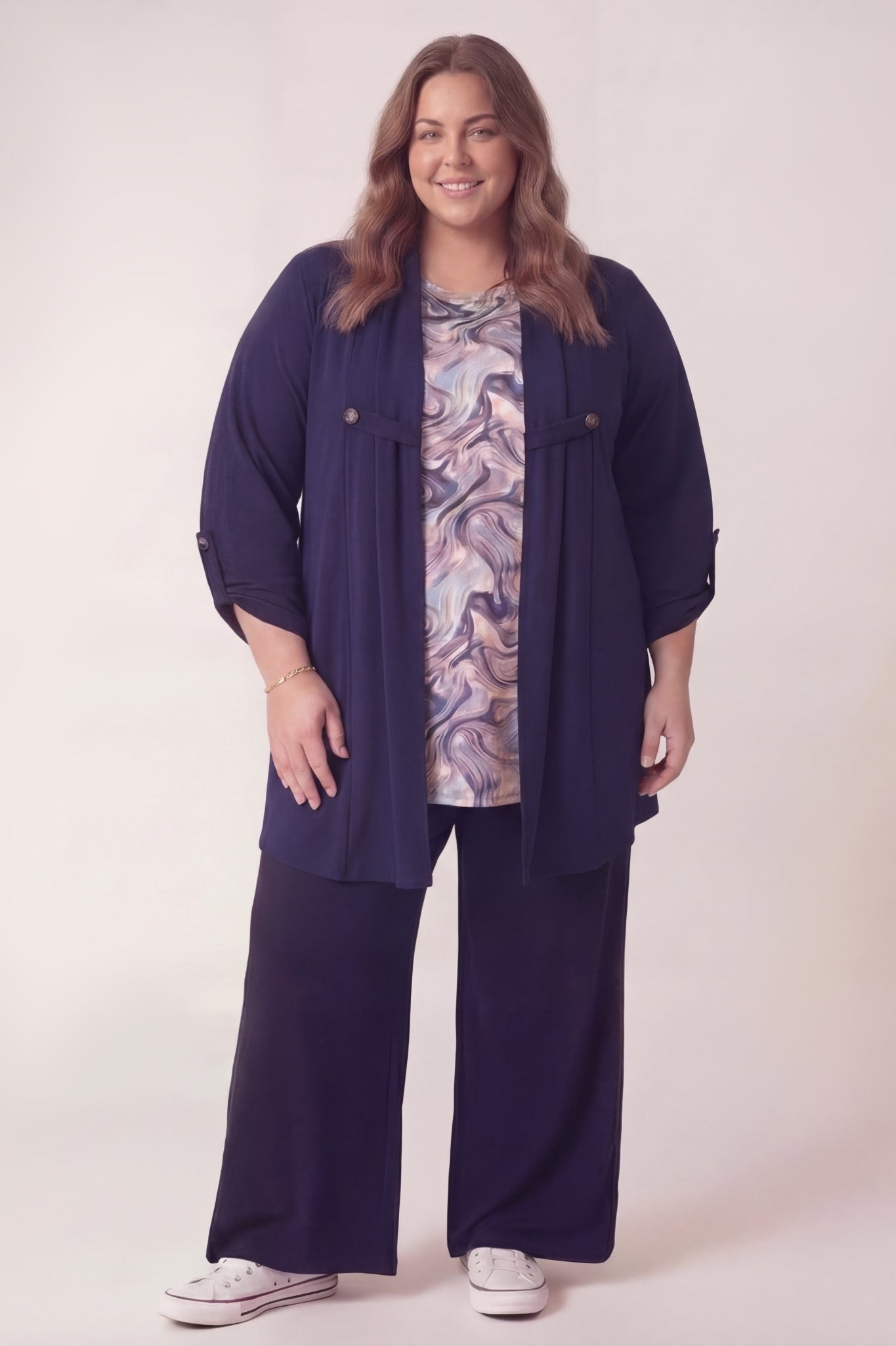 Top Bozenka |Blue Flow| KIMO stof| 85-95 cm
