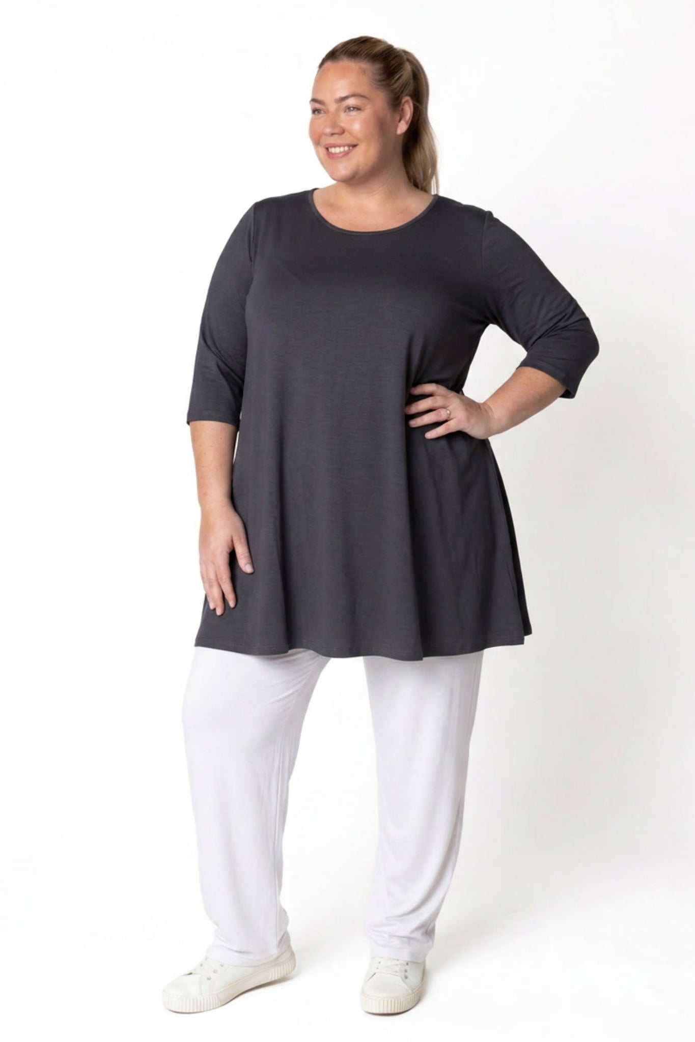 Top Durkje | 3/4 mouwen | Viscose | A-lijn | 90/96 cm