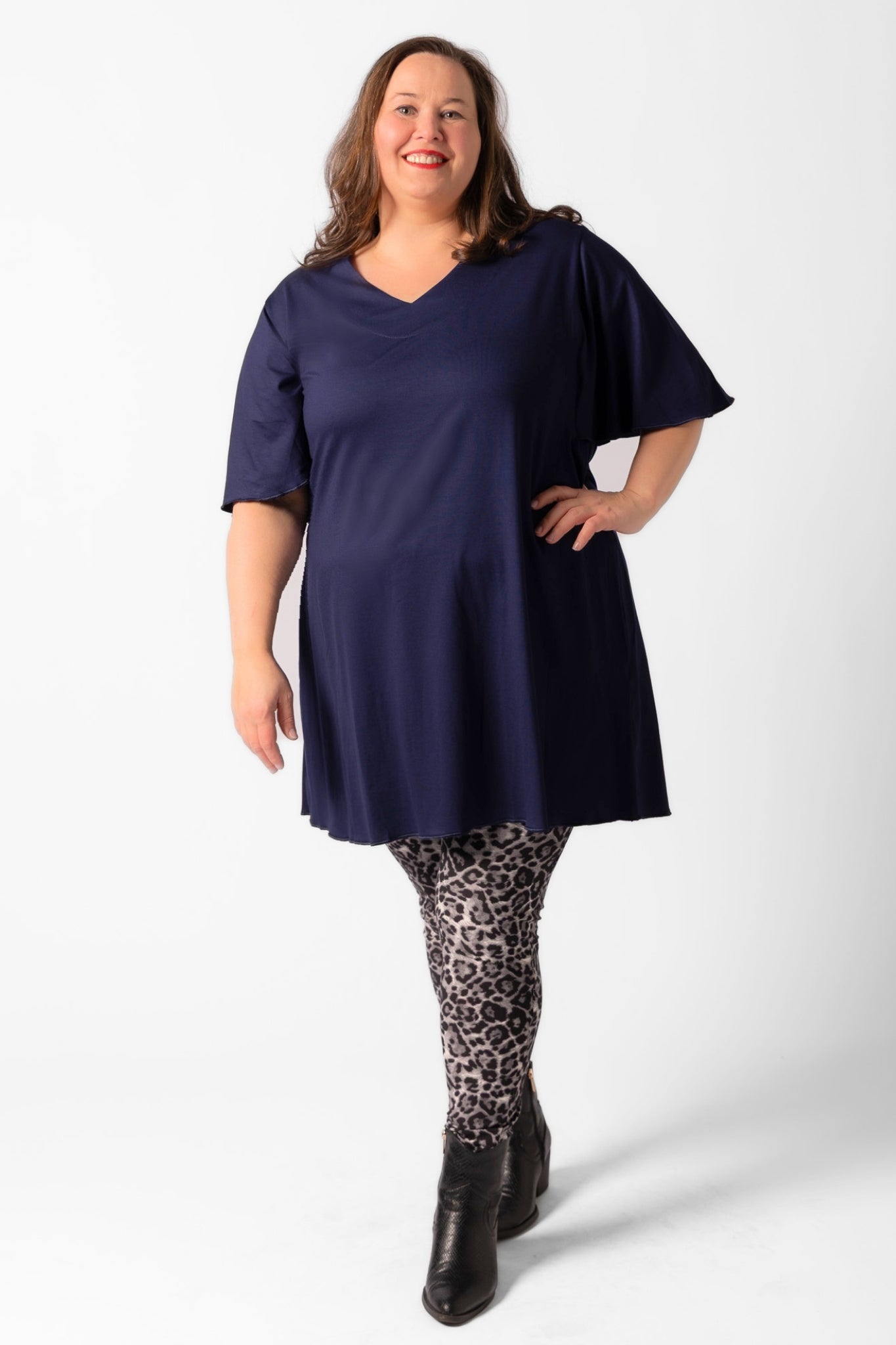 Top Karin 90cm | A-lijn | Viscose | Vlindermouw