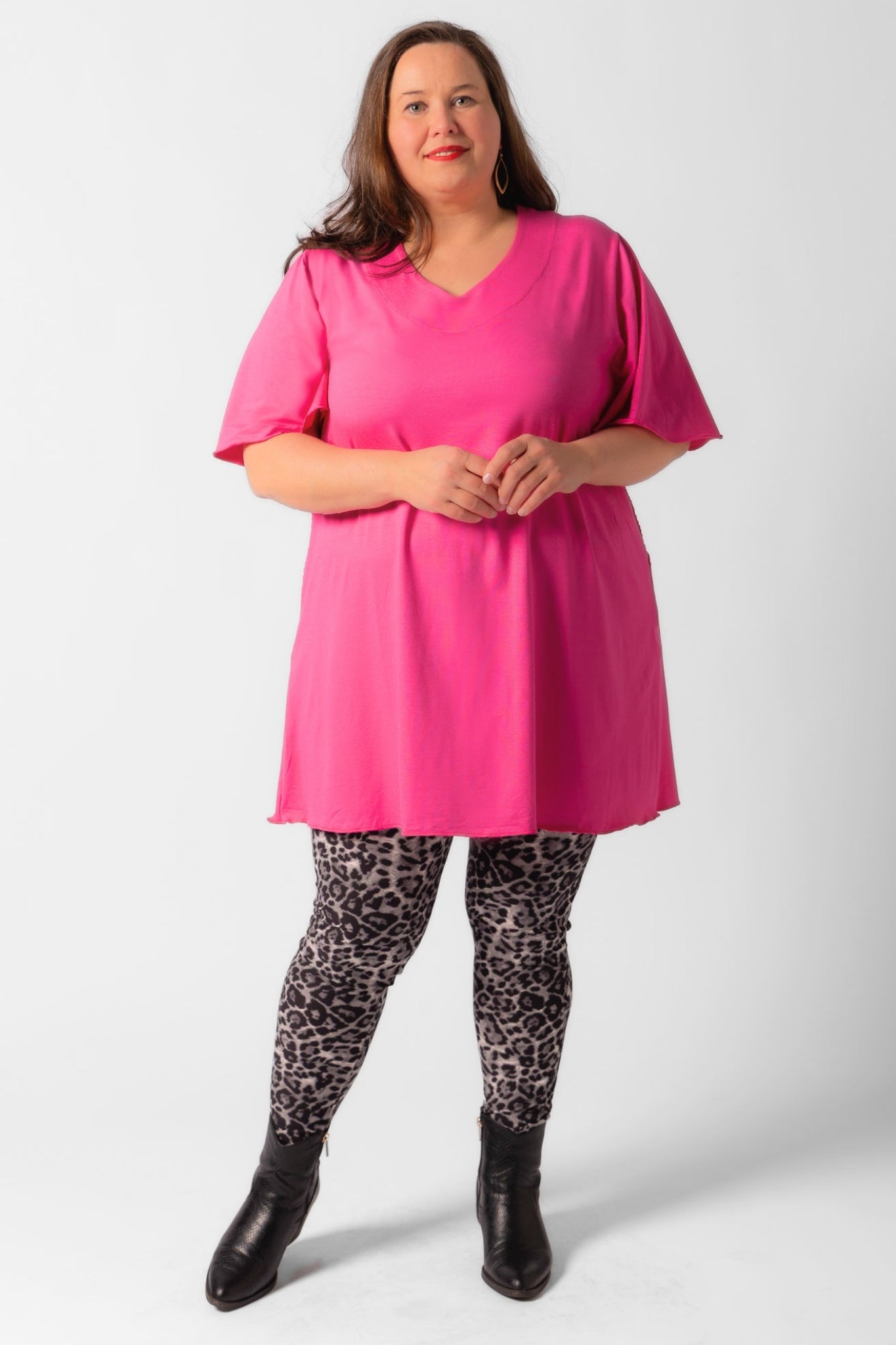 Top Karin 90cm | A-lijn | Viscose | Vlindermouw