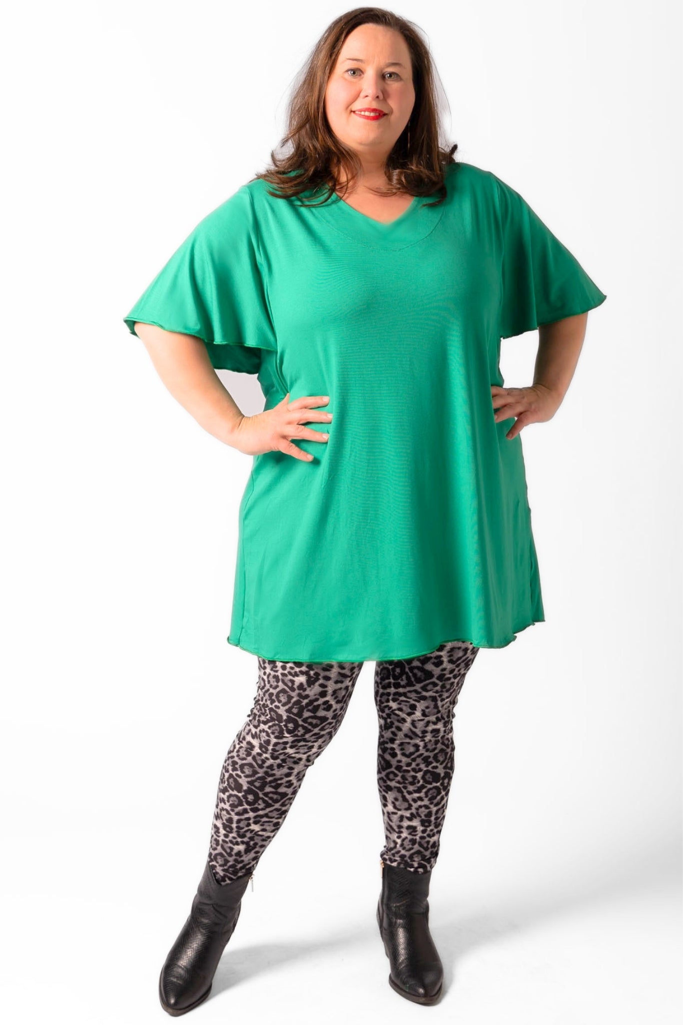 Top Karin 90cm | A-lijn | Viscose | Vlindermouw