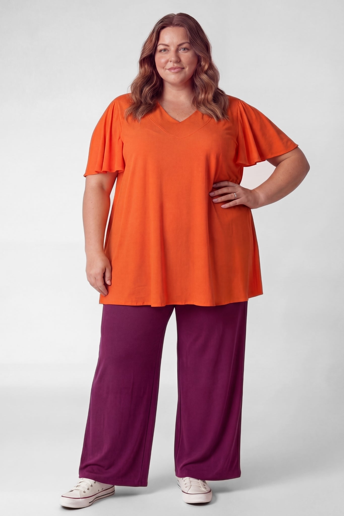 Top Karin 90cm | A-lijn | Viscose | Vlindermouw