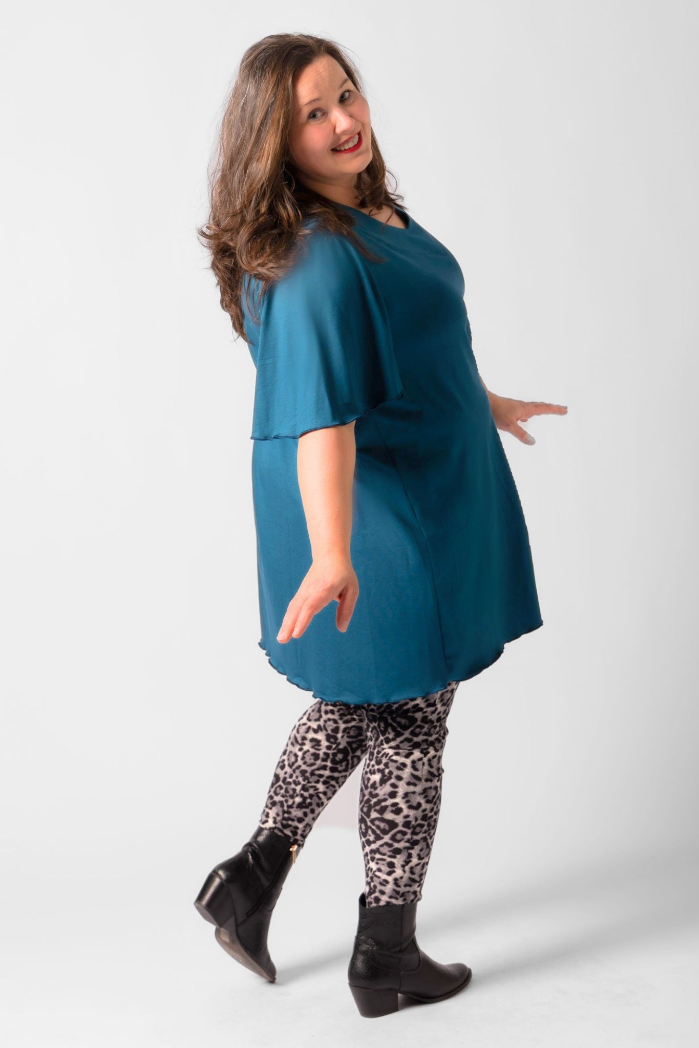 Top Karin 90cm | A-lijn | Viscose | Vlindermouw