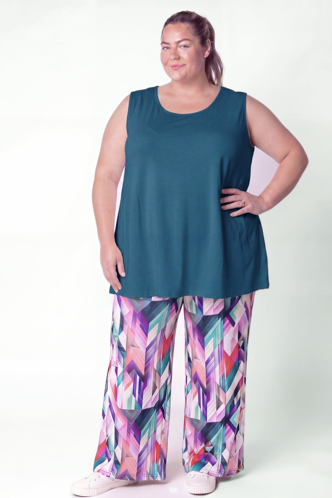 Top Linda | Mouwloos | A-lijn | Viscose | ca. 86 cm