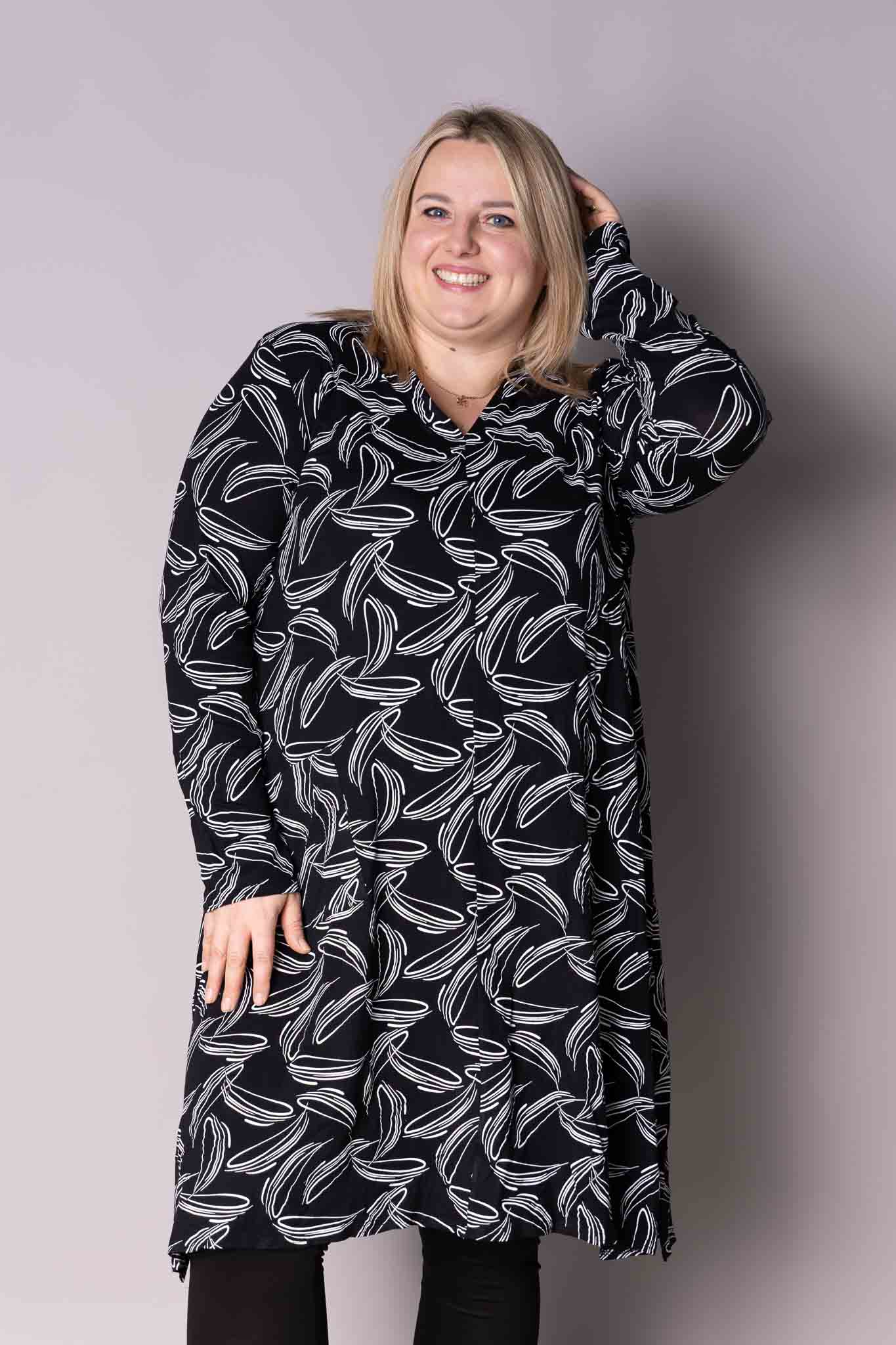 Tuniek Gonny | White Lines | Viscose | 110 cm