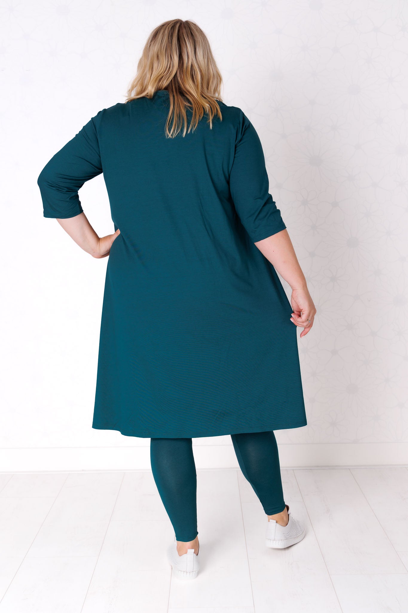 Tuniek Gonny | A-lijn | 3/4 mouw | viscose | 110 cm