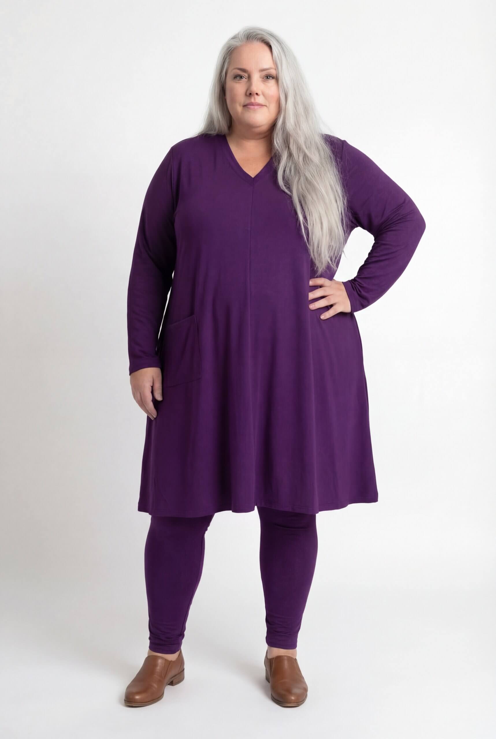 Tuniek Gonny | A-lijn | Lange mouw | viscose | 110 cm