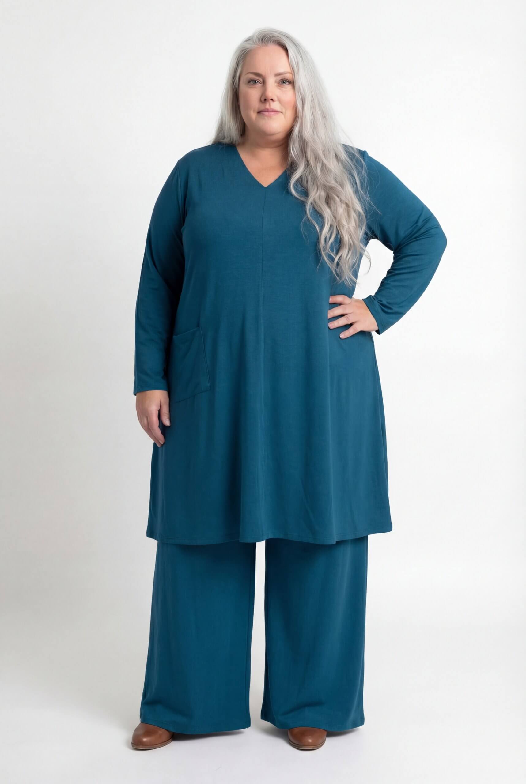 Tuniek Gonny | A-lijn | Lange mouw | viscose | 110 cm