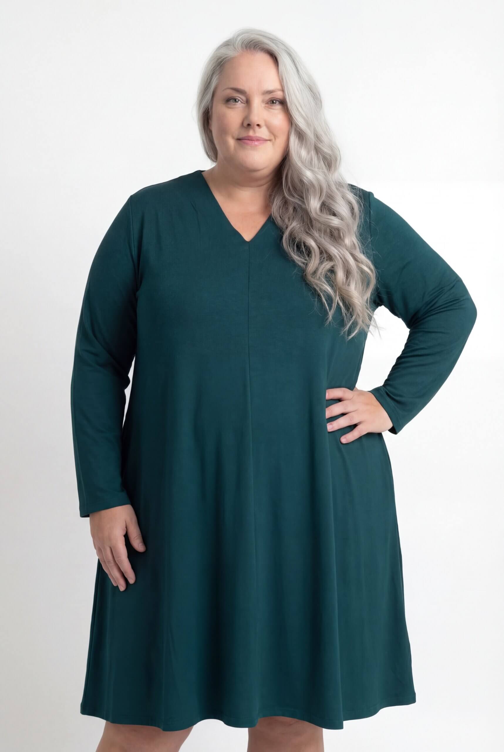 Tuniek Gonny | A-lijn | Lange mouw | viscose | 110 cm
