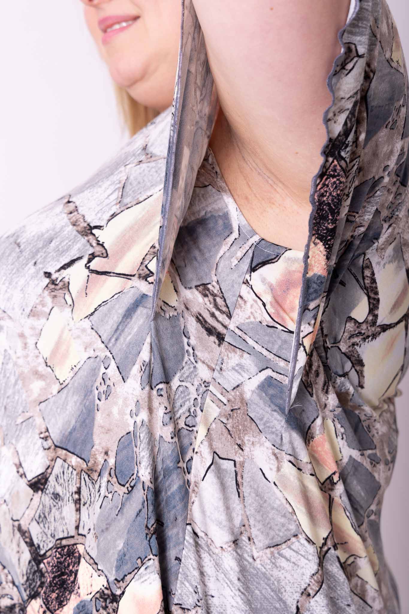 Tuniek Karin met vlindermouwen 95cm viscose