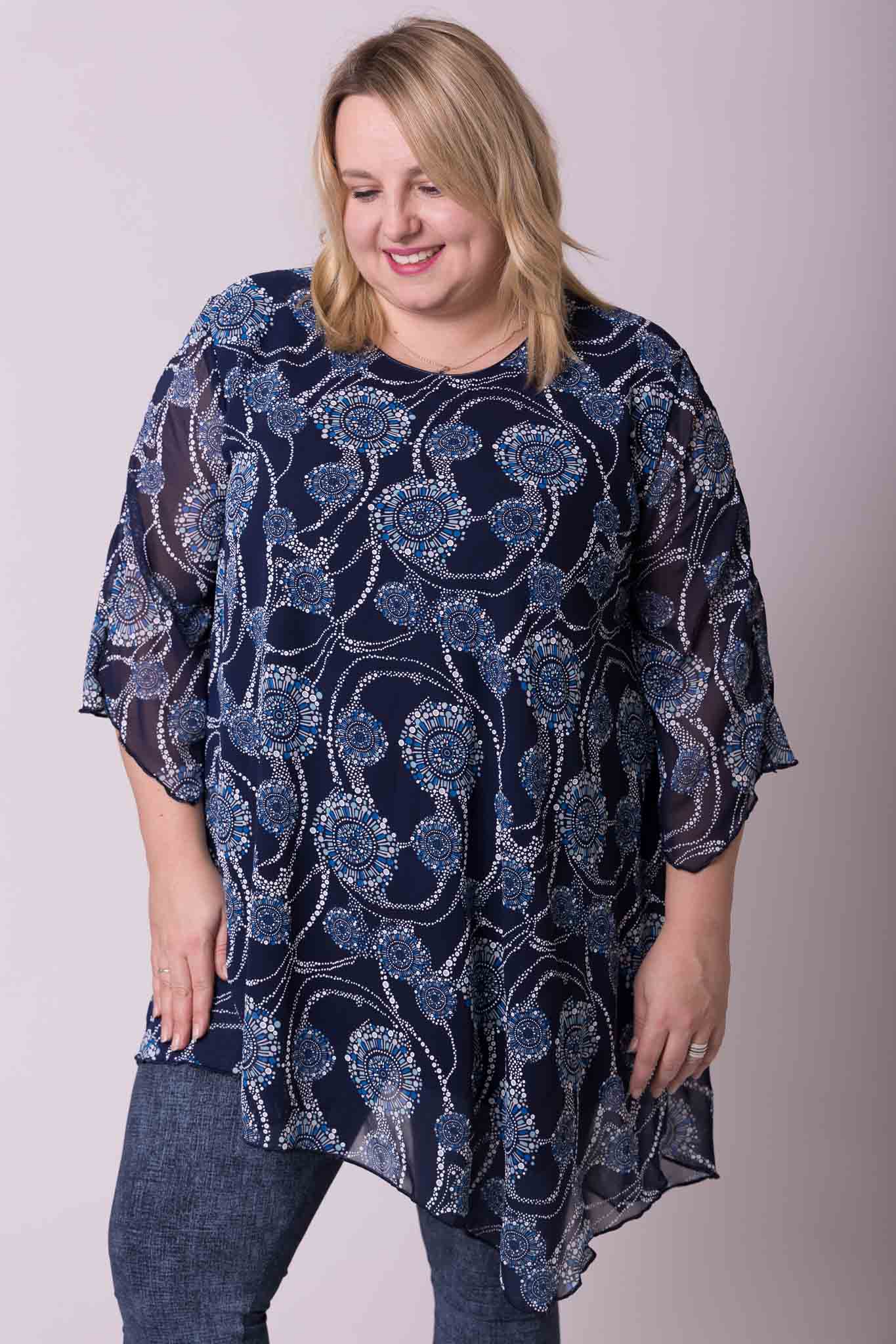Tuniek Lotte asymmetrisch chiffon dwm