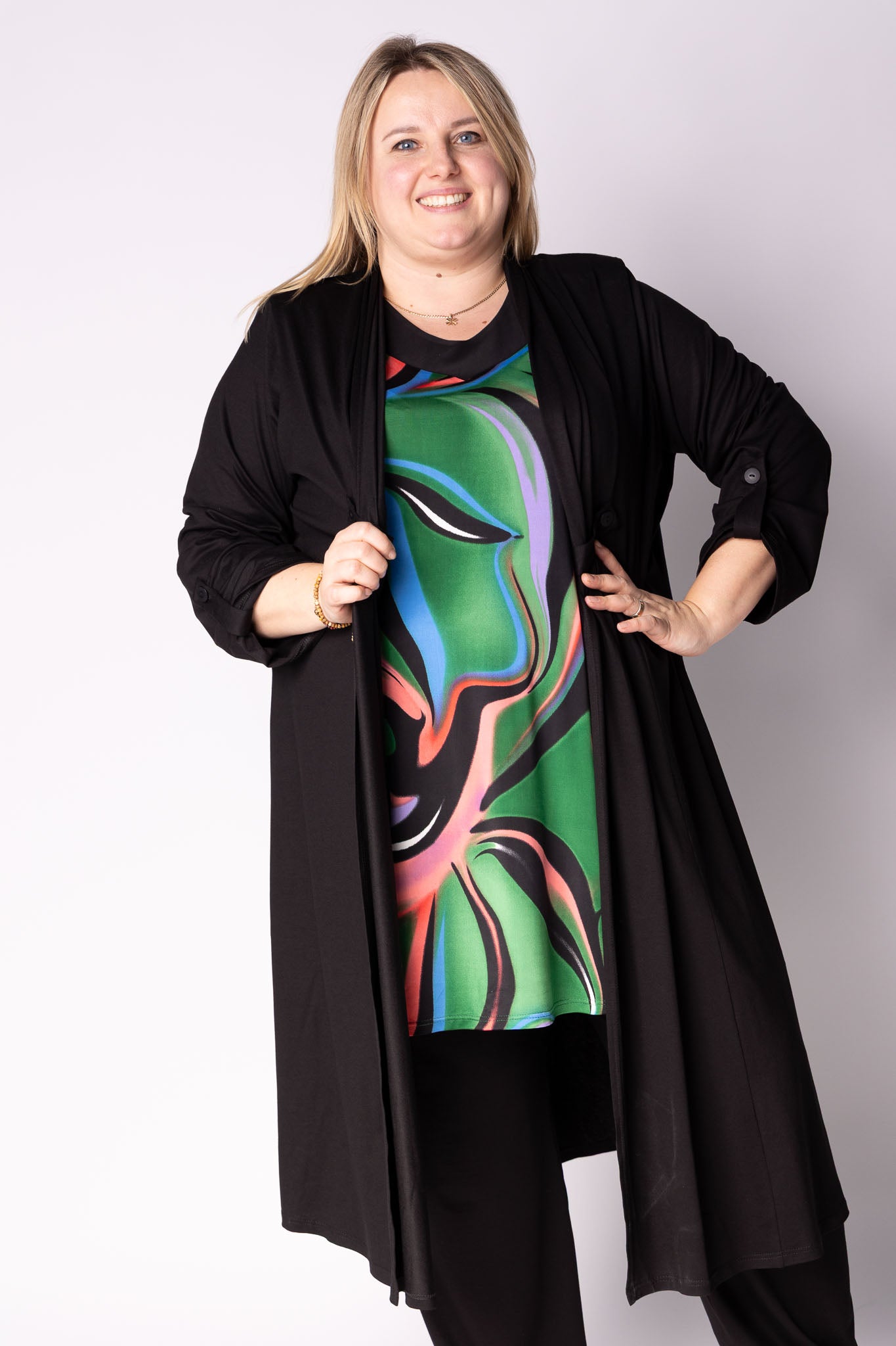 Tuniek Ans | Green Flow | Travelstof | 100 cm