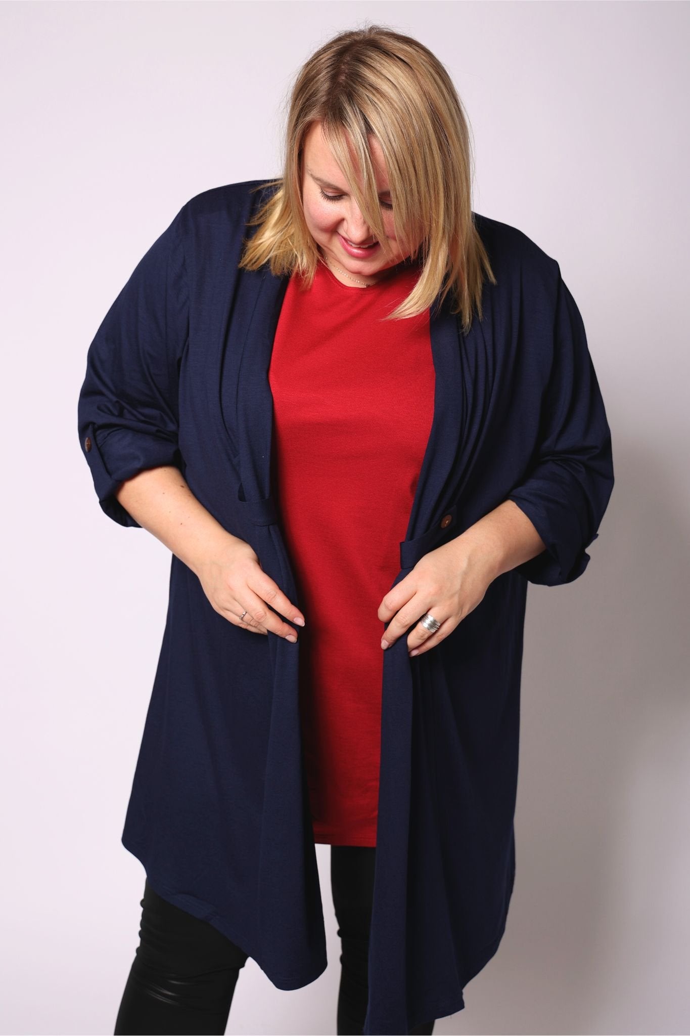 Vest Renske | Viscose | Oprol mouwen | 100cm