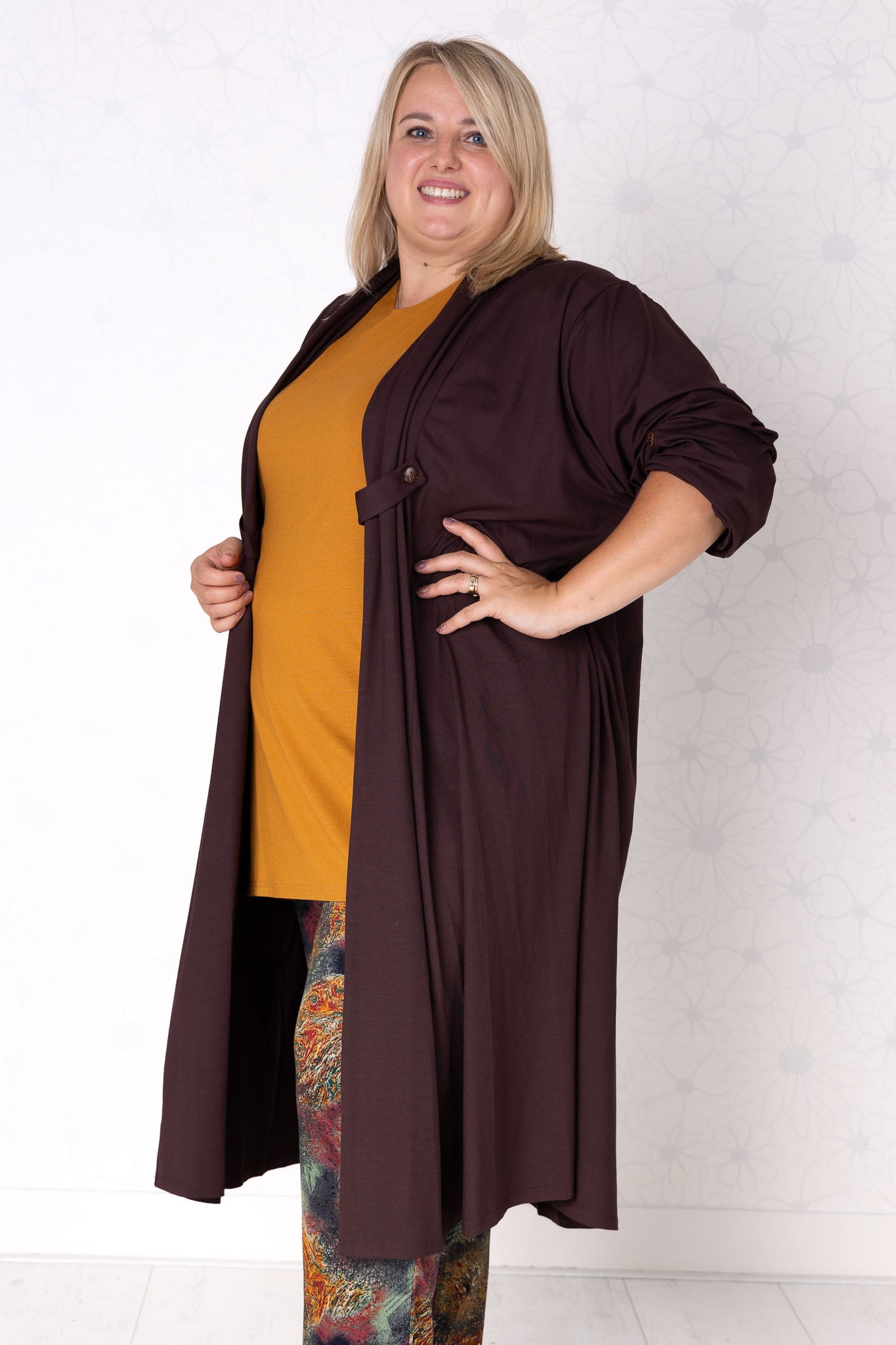 Vest Renske | Viscose | Oprol mouwen | 120cm