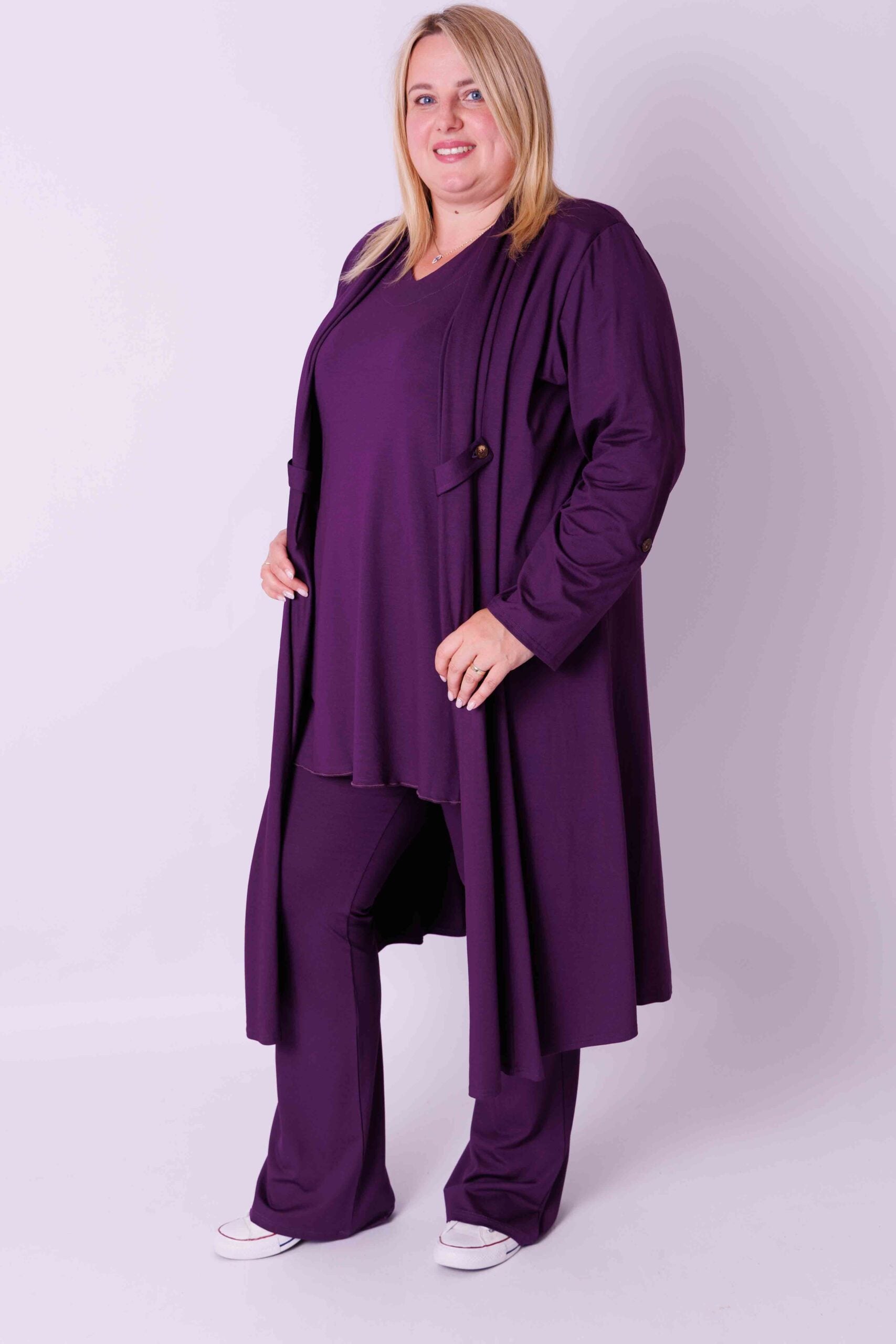 Vest Renske | Viscose | Oprol mouwen | 120cm