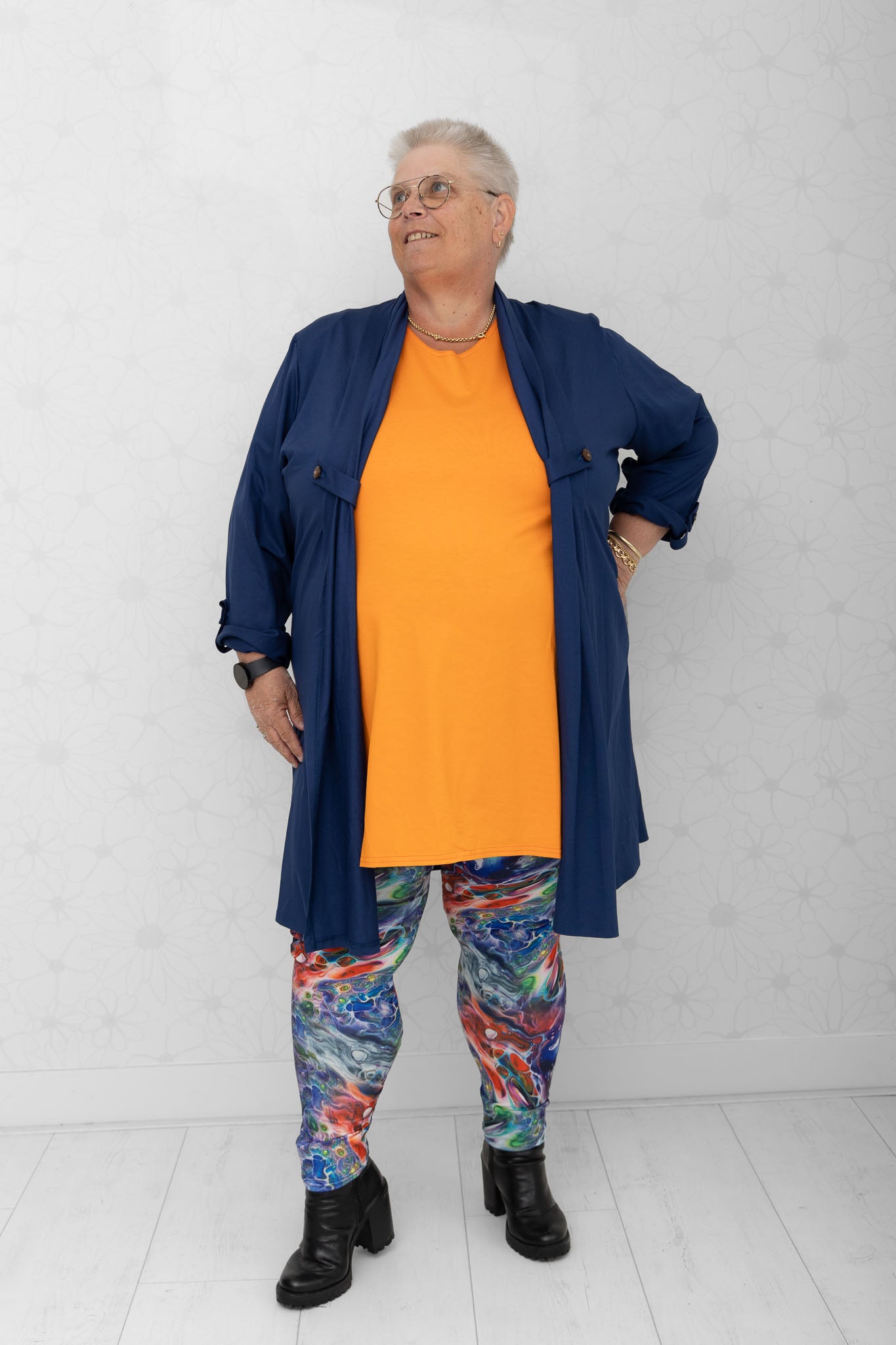 T-shirt Eva 90 cm oranje viscose
