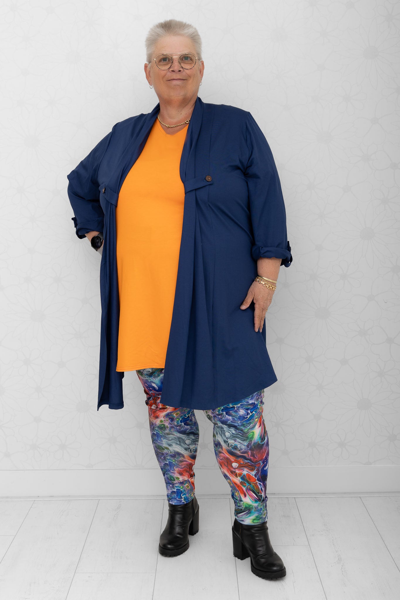 T-shirt Eva 90 cm oranje viscose