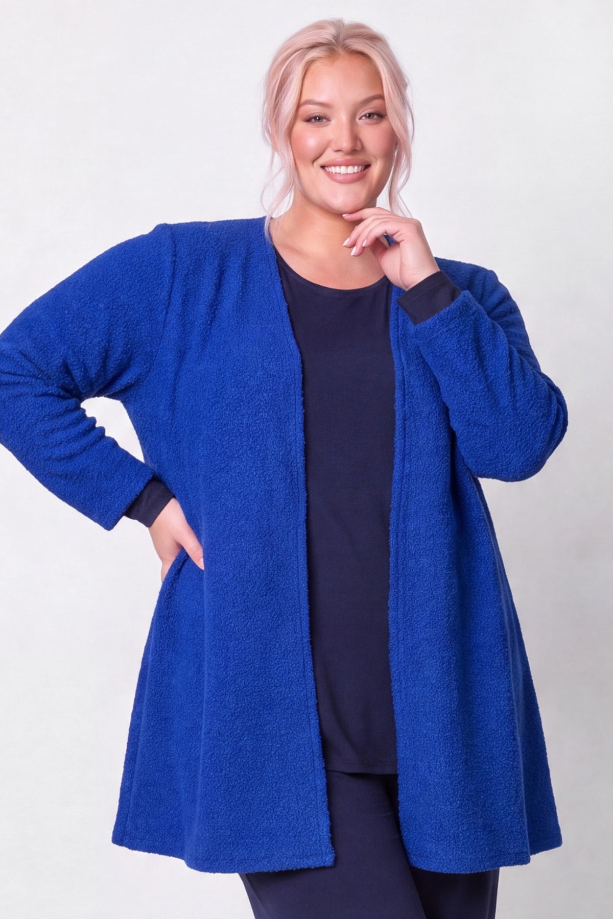 Vest Fenna | Schaapjeslook | Stretch | Lange mouw | 90 cm