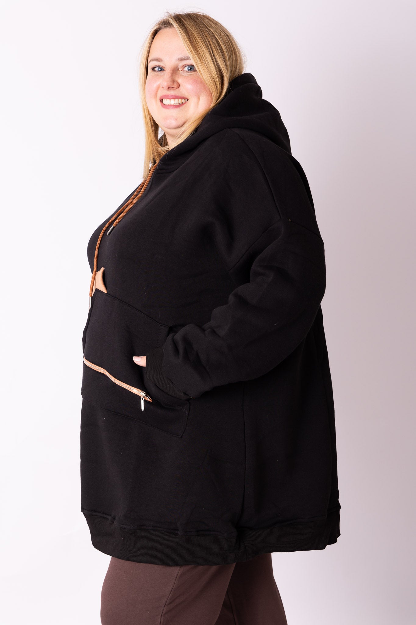 Warme hoodie met rits ca 92 cm katoen