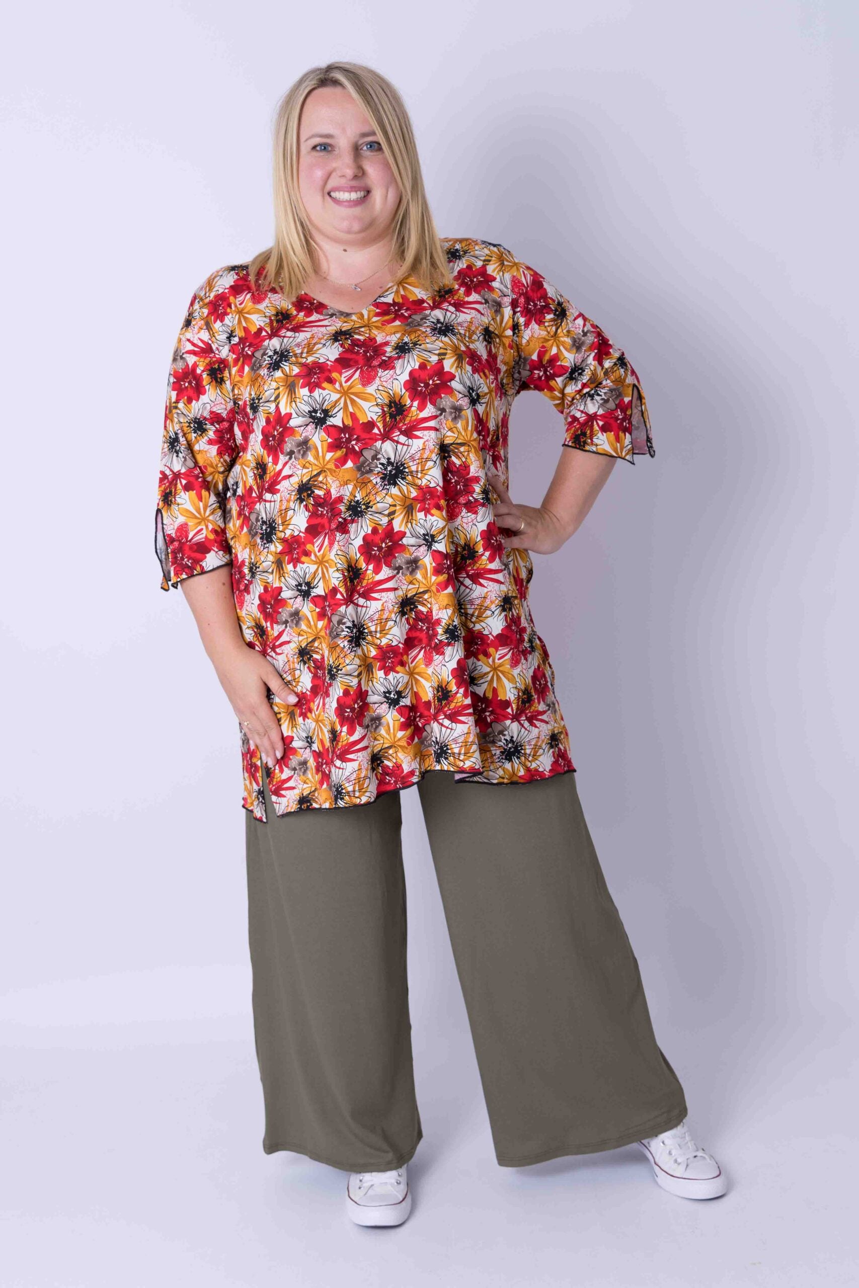 Wijde broek Judith viscose maat 52/56