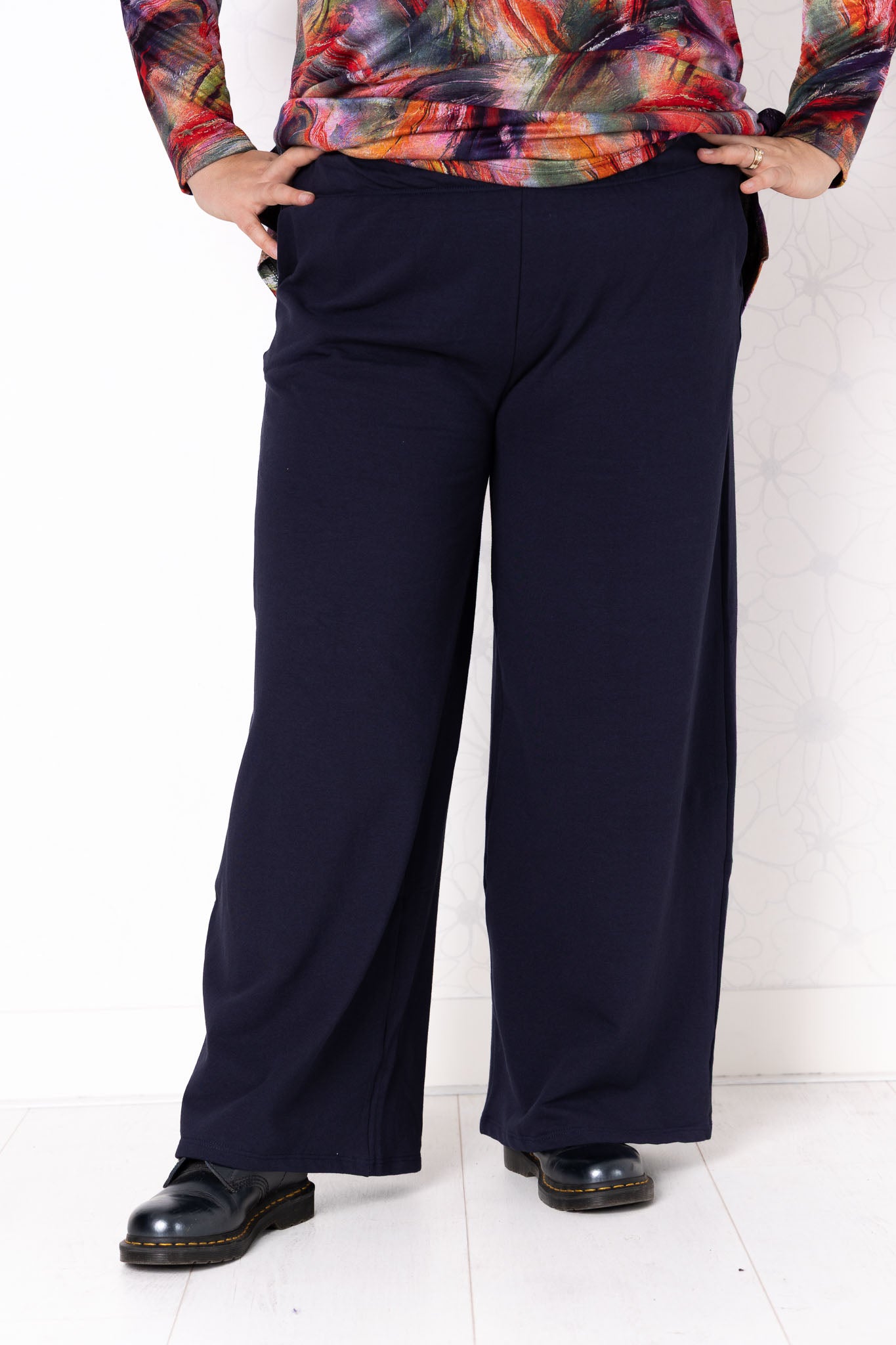 Wijde broek Suzette | met zakken | katoen | twee lengtes 68-75cm