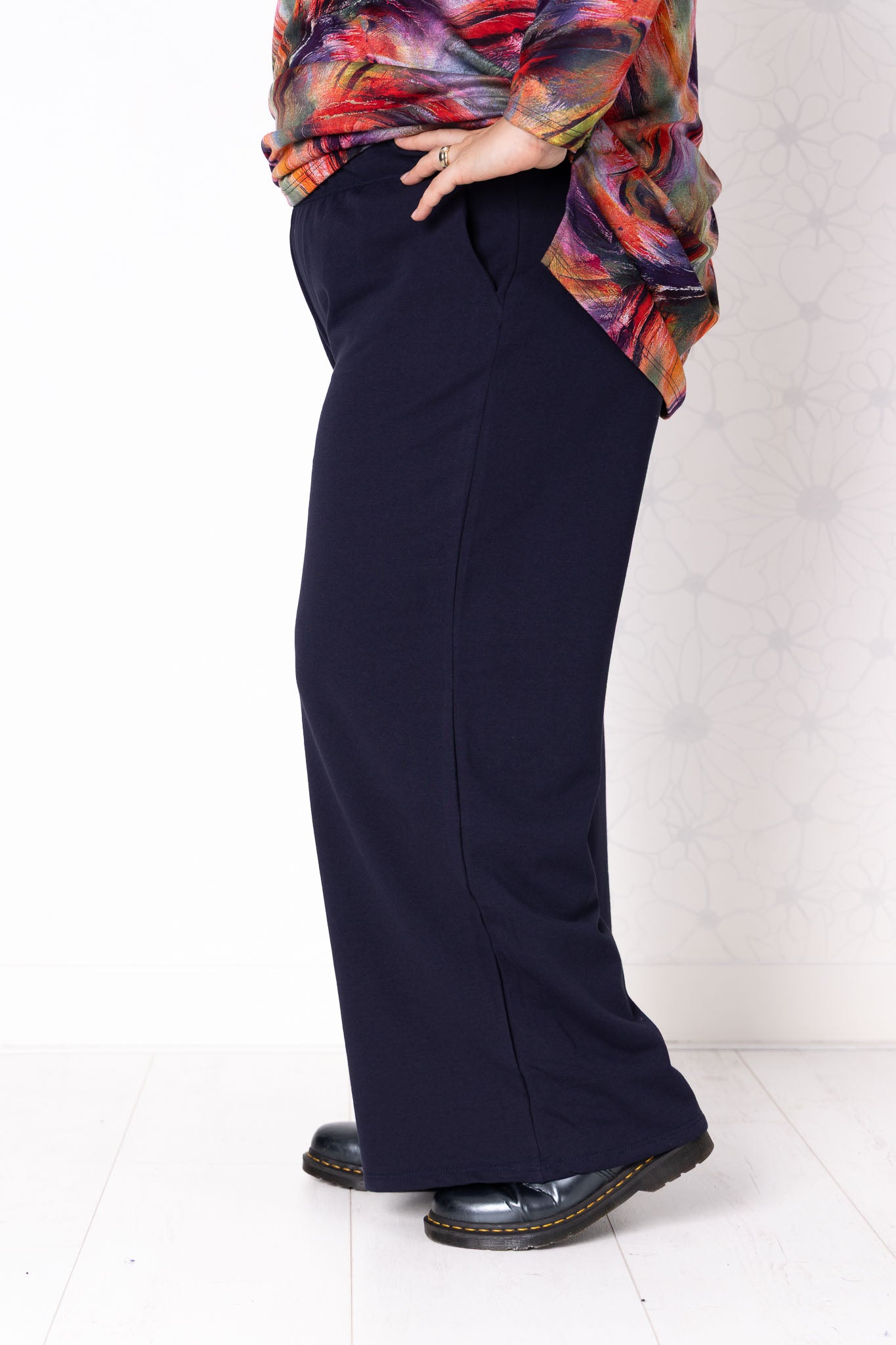 Wijde broek Suzette | met zakken | katoen | twee lengtes 68-75cm