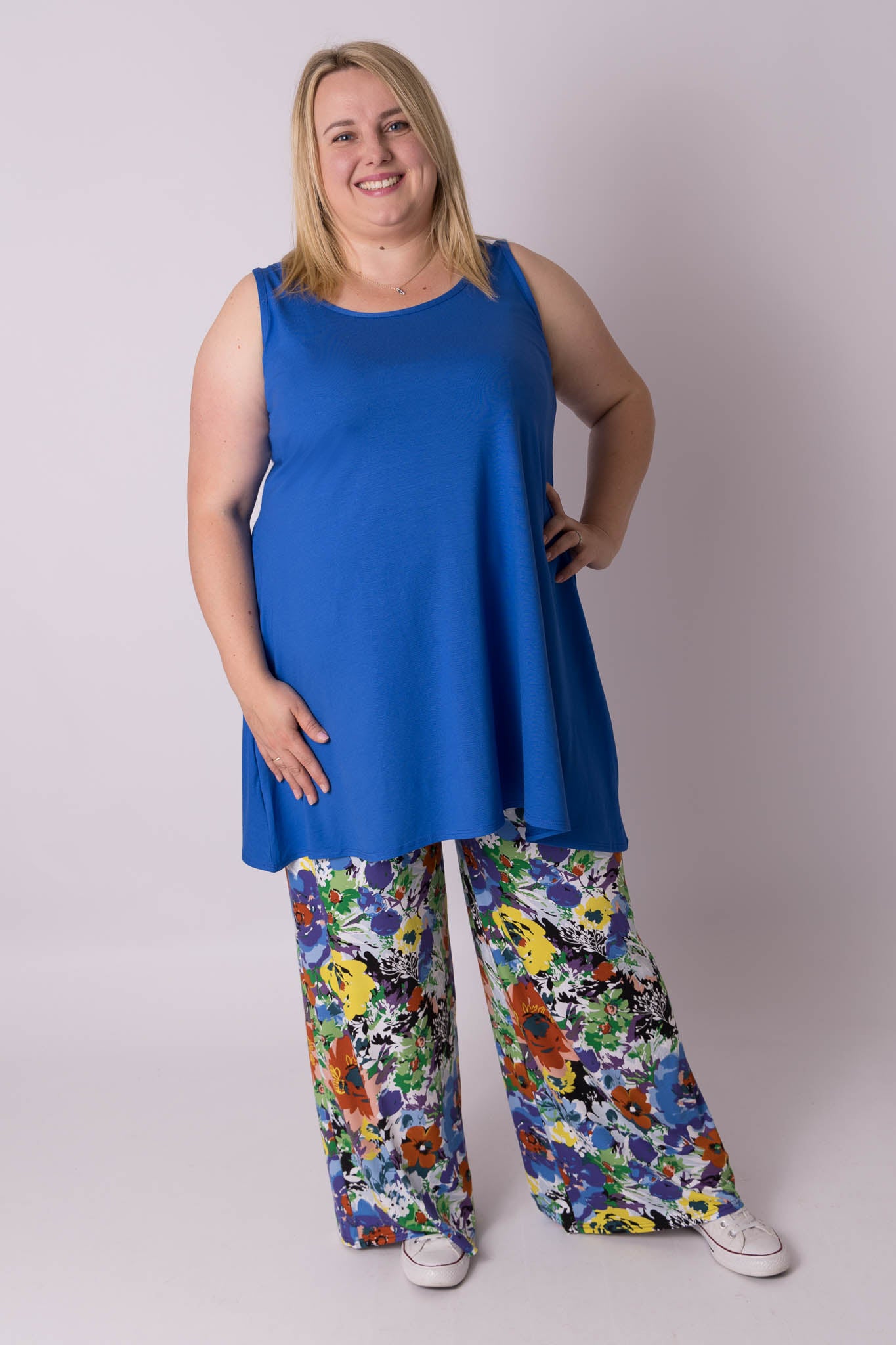 Top wijde a-lijn viscose  ca 90 cm