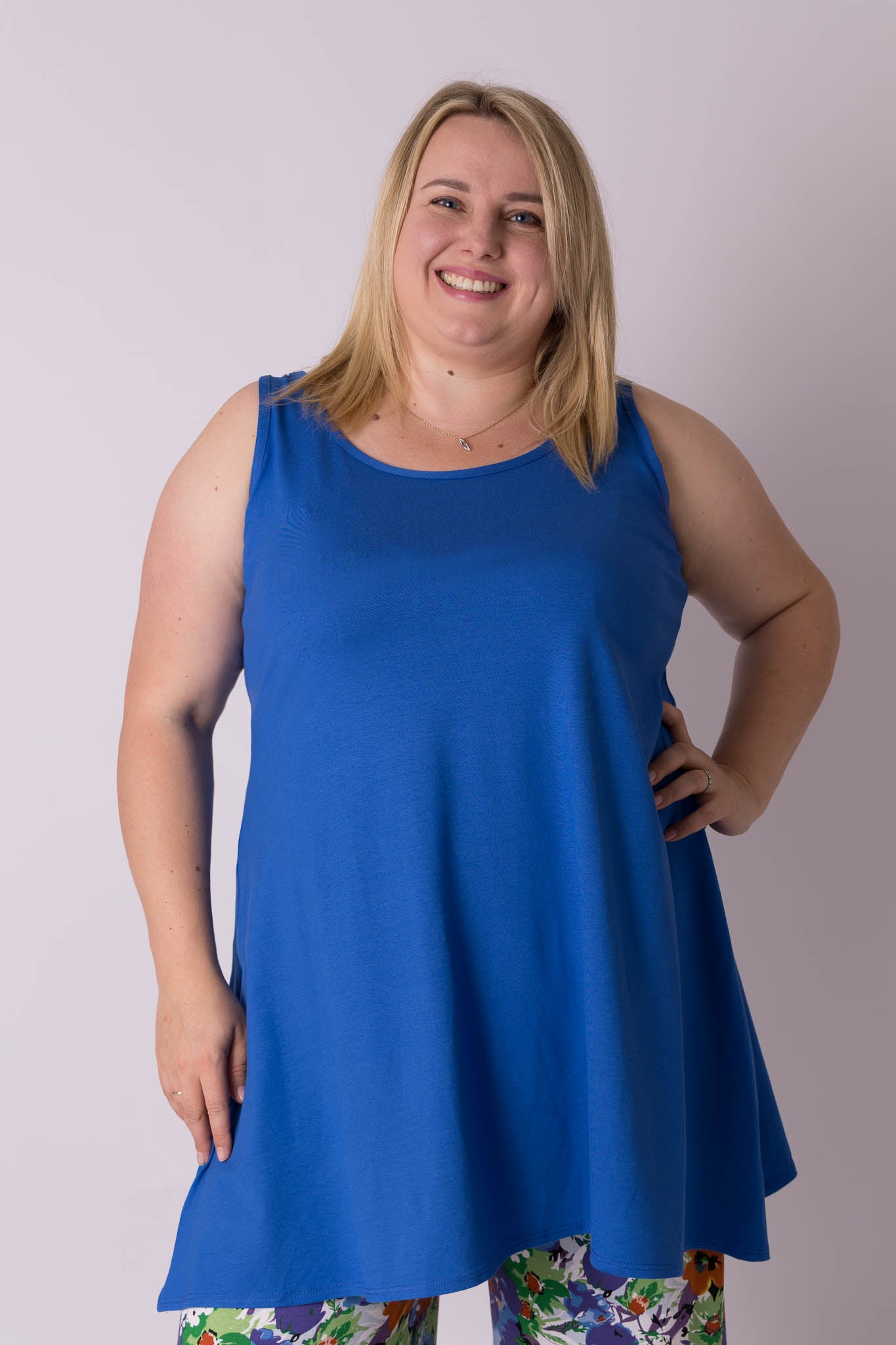 Top wijde a-lijn viscose  ca 90 cm