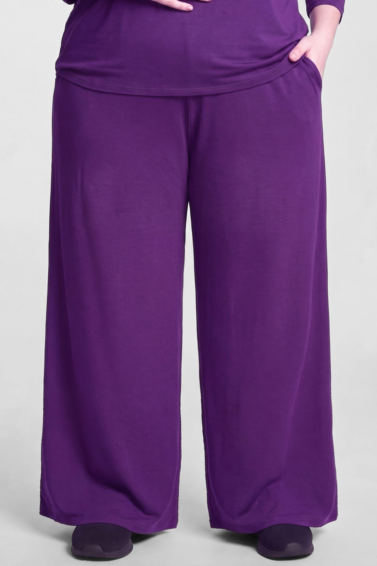 Wijde Broek Judith met Zakken | Viscose | 3 Lengtes (68/74/80 cm)