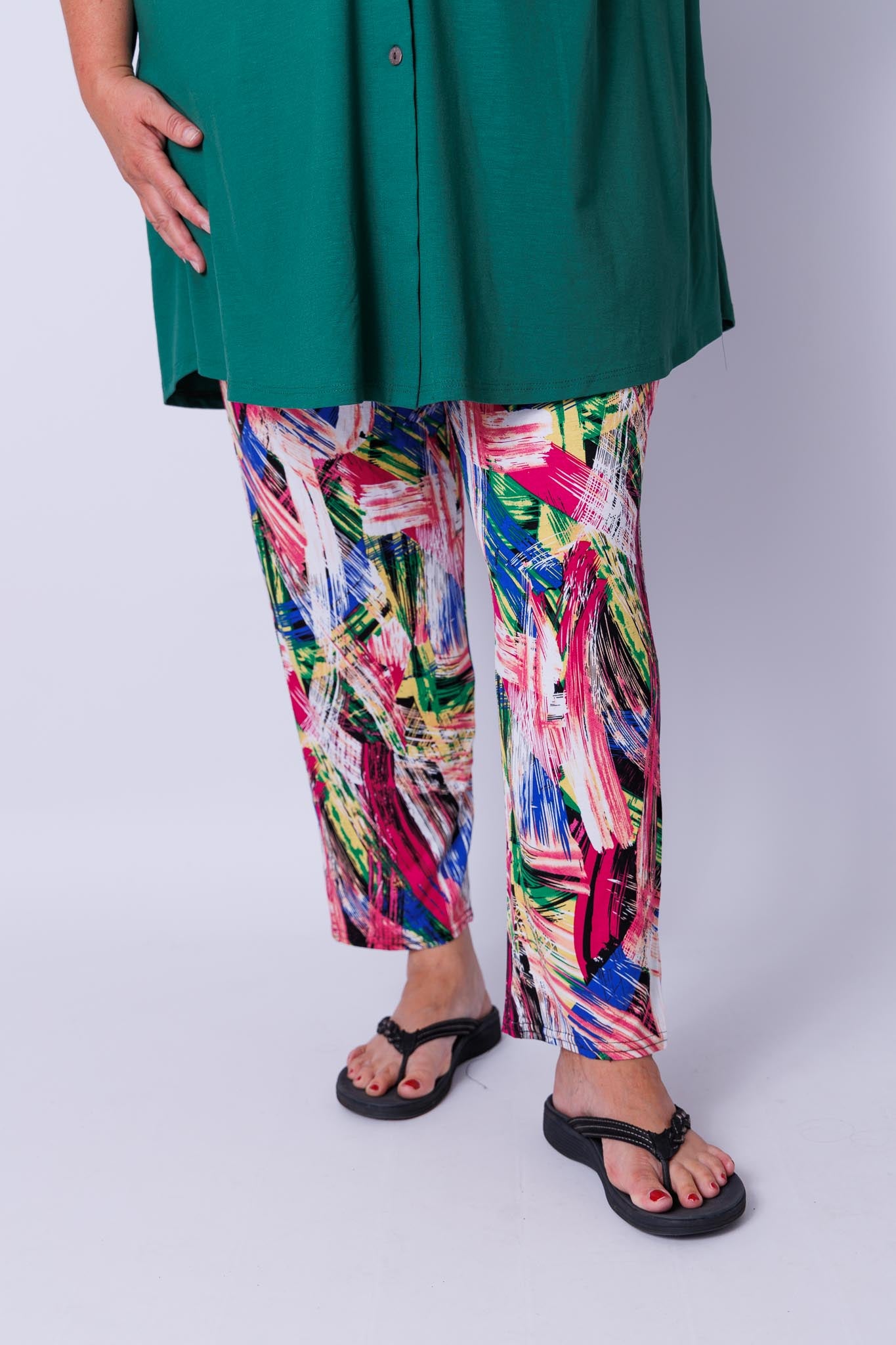 Broek comfy abstracte schilderij  viscose