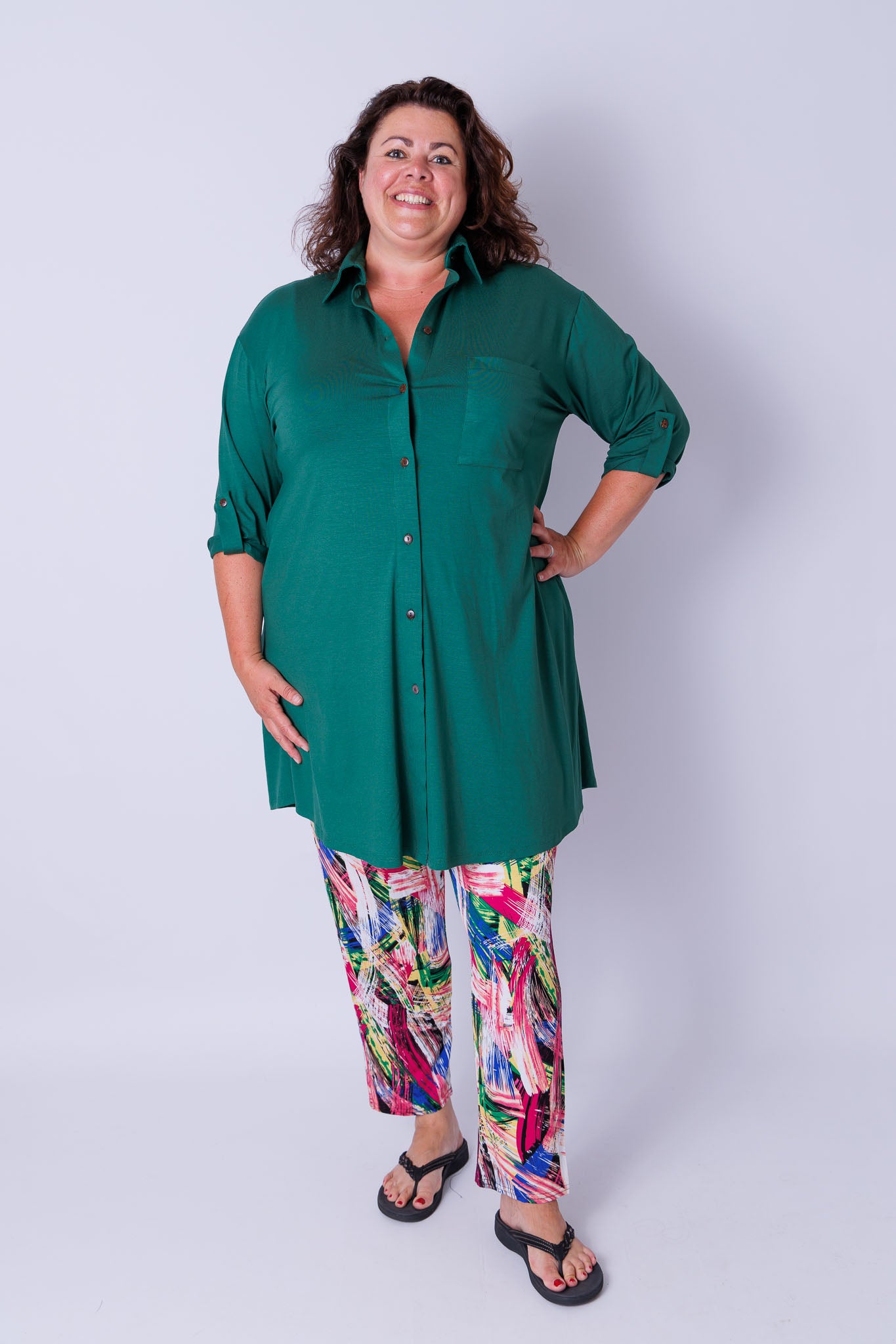 Broek comfy abstracte schilderij  viscose